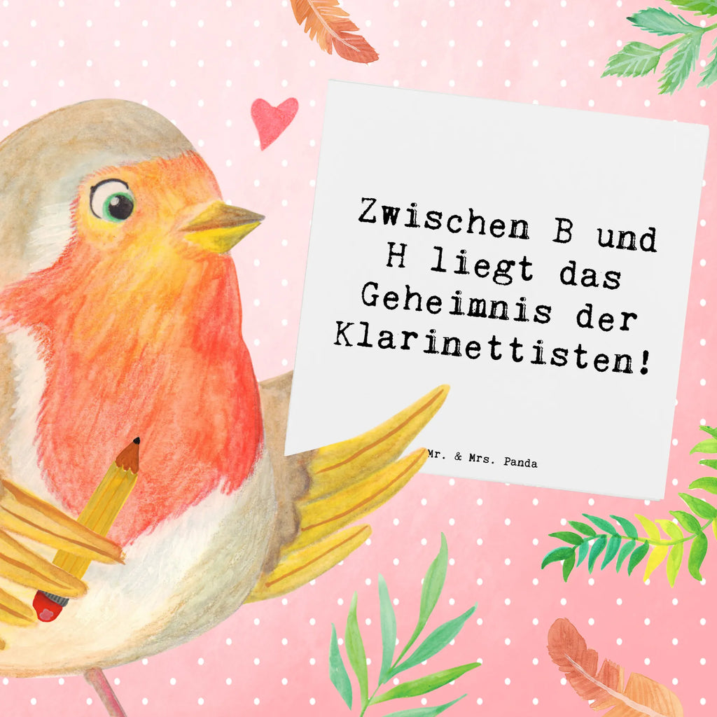 Deluxe Card Saying Zwischen B und H liegt das Geheimnis der Klarinettisten! Einladungskarte, Hochwertige Grußkarte, Grußkarte, Karte, Geburtstagskarte, Klappkarte, Hochwertige Klappkarte, Hochzeitskarte, Glückwunschkarte, Instrumente, Geschenke Musiker, Musikliebhaber