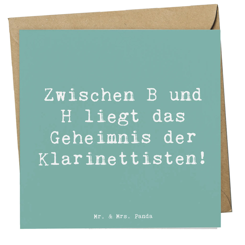Deluxe Card Saying Zwischen B und H liegt das Geheimnis der Klarinettisten! Einladungskarte, Hochwertige Grußkarte, Grußkarte, Karte, Geburtstagskarte, Klappkarte, Hochwertige Klappkarte, Hochzeitskarte, Glückwunschkarte, Instrumente, Geschenke Musiker, Musikliebhaber