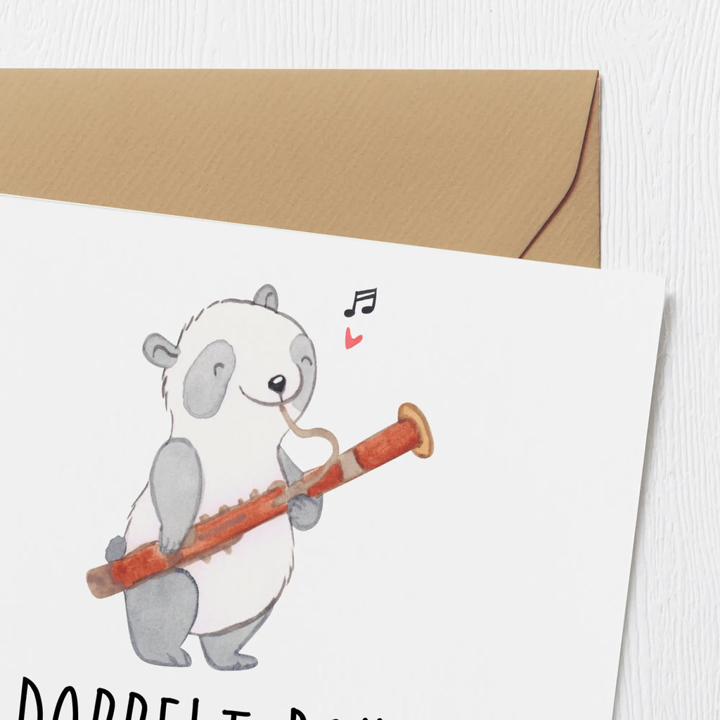 Deluxe Card Doppelt Rohr, doppelt cool. Klappkarte, Grußkarte, Hochwertige Grußkarte, Karte, Glückwunschkarte, Einladungskarte, Hochzeitskarte, Geburtstagskarte, Hochwertige Klappkarte, Instrumente, Geschenke Musiker, Musikliebhaber