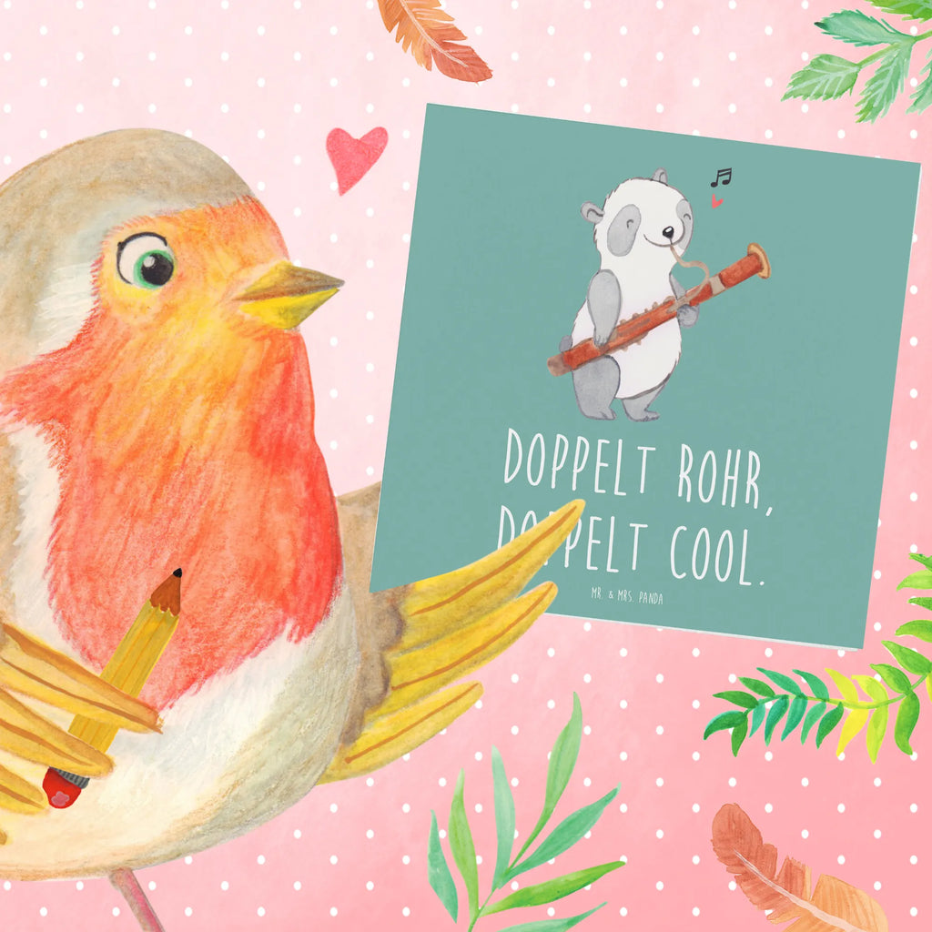 Deluxe Card Doppelt Rohr, doppelt cool. Klappkarte, Grußkarte, Hochwertige Grußkarte, Karte, Glückwunschkarte, Einladungskarte, Hochzeitskarte, Geburtstagskarte, Hochwertige Klappkarte, Instrumente, Geschenke Musiker, Musikliebhaber