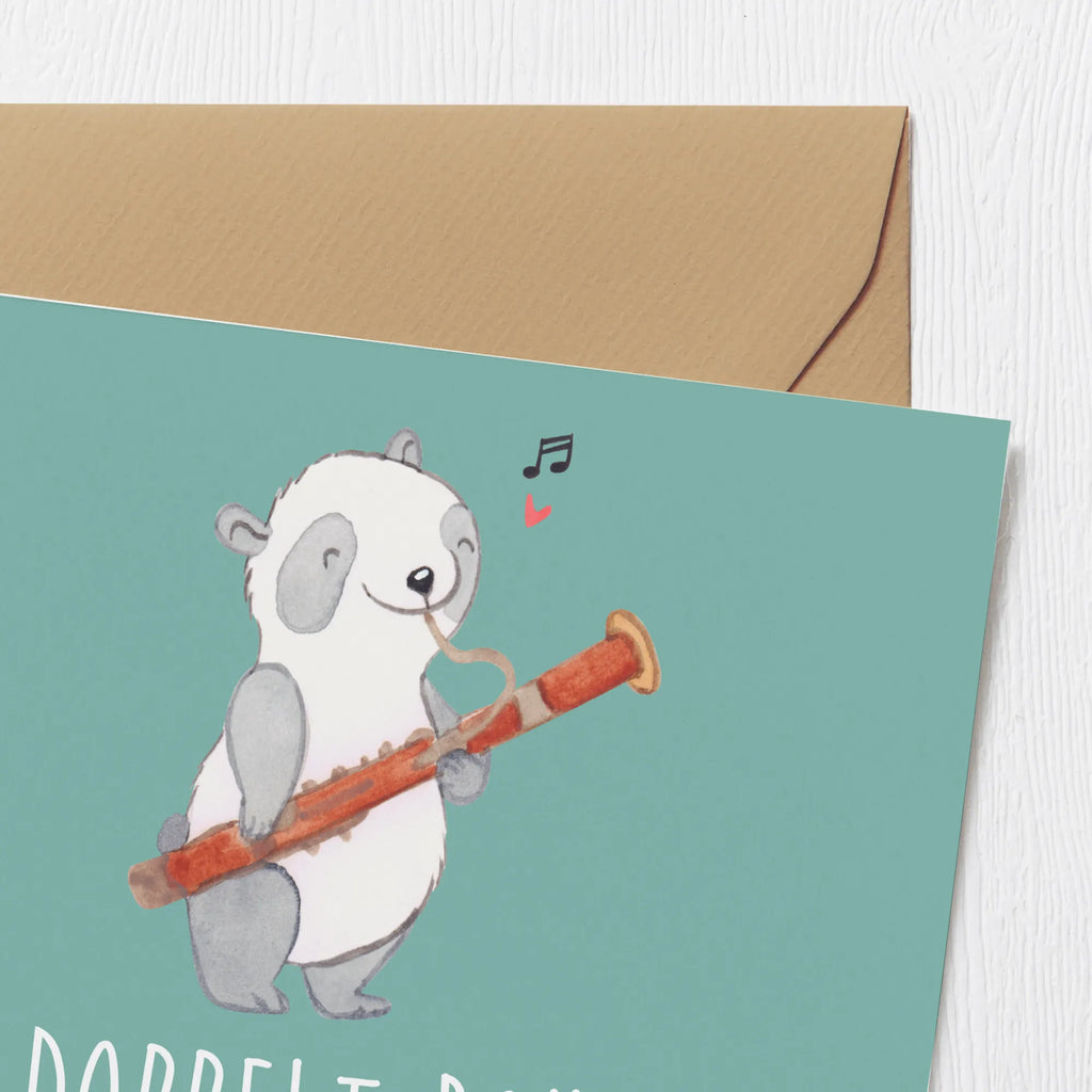 Deluxe Card Doppelt Rohr, doppelt cool. Klappkarte, Grußkarte, Hochwertige Grußkarte, Karte, Glückwunschkarte, Einladungskarte, Hochzeitskarte, Geburtstagskarte, Hochwertige Klappkarte, Instrumente, Geschenke Musiker, Musikliebhaber