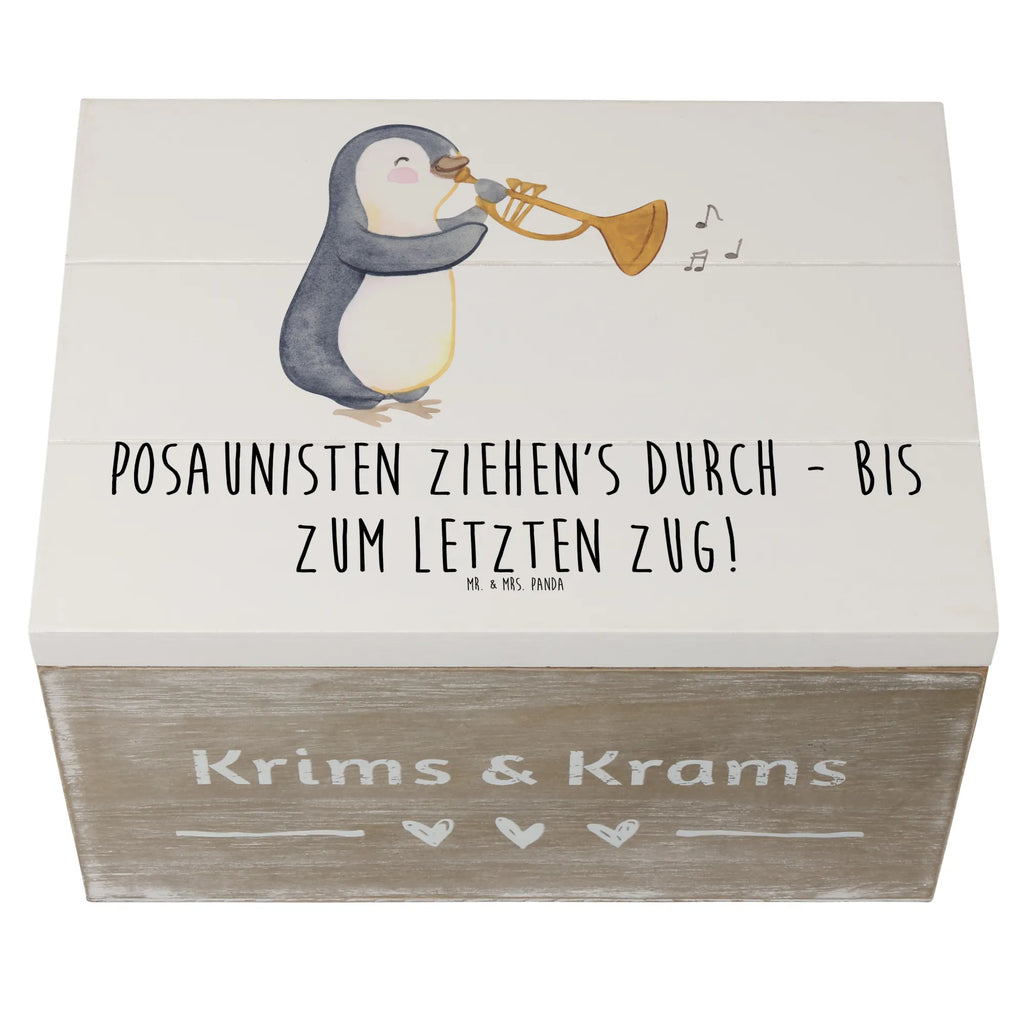 Wooden chest Posaunisten ziehen's durch - bis zum letzten Zug! Geschenkbox, Truhe, Erinnerungskiste, Schatzkiste, Dekokiste, Geschenkdose, XXL, Holzkiste, Erinnerungsbox, Kiste, Schatulle, Aufbewahrungsbox, Instrumente, Geschenke Musiker, Musikliebhaber
