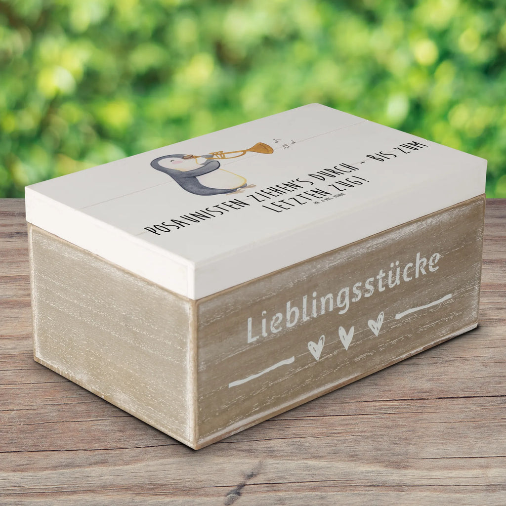 Wooden chest Posaunisten ziehen's durch - bis zum letzten Zug! Geschenkbox, Truhe, Erinnerungskiste, Schatzkiste, Dekokiste, Geschenkdose, XXL, Holzkiste, Erinnerungsbox, Kiste, Schatulle, Aufbewahrungsbox, Instrumente, Geschenke Musiker, Musikliebhaber