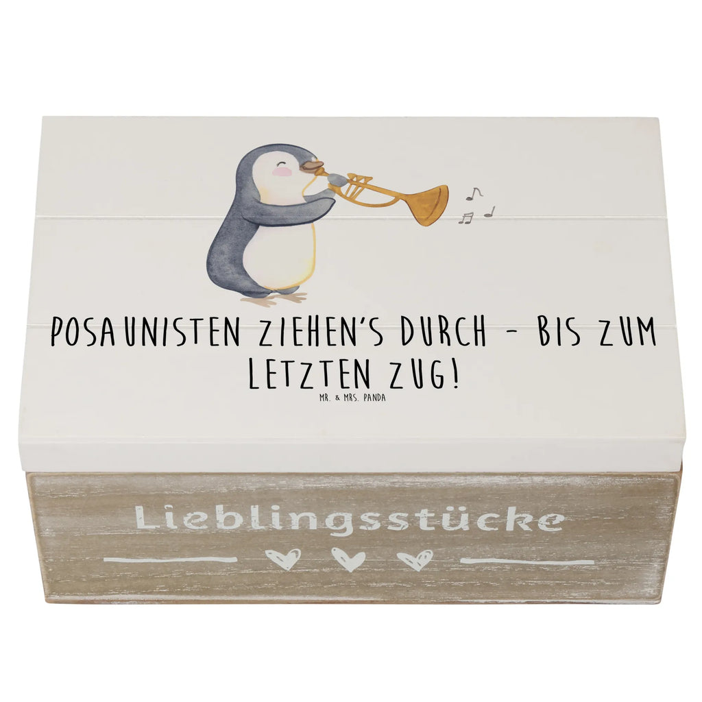 Wooden chest Posaunisten ziehen's durch - bis zum letzten Zug! Geschenkbox, Truhe, Erinnerungskiste, Schatzkiste, Dekokiste, Geschenkdose, XXL, Holzkiste, Erinnerungsbox, Kiste, Schatulle, Aufbewahrungsbox, Instrumente, Geschenke Musiker, Musikliebhaber