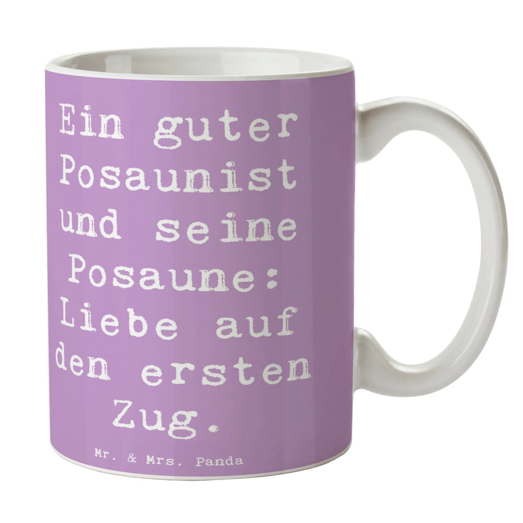 Mug Saying Ein guter Posaunist und seine Posaune: Liebe auf den ersten Zug. Tasse mit Motiven, Tasse mit Zitaten, Teetasse, Kaffeetasse, Tasse, Porzellantasse, Geschenktasse, Keramiktasse, Bürotasse, Instrumente, Geschenke Musiker, Musikliebhaber