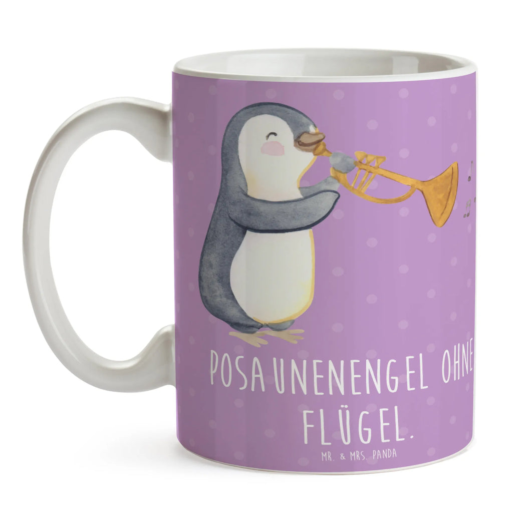 Tasse Engel Posaune Bürotasse, Geschenktasse, Keramiktasse, Tasse, Kaffeetasse, Porzellantasse, Tasse mit Motiven, Tasse mit Zitaten, Teetasse, Instrumente, Geschenke Musiker, Musikliebhaber