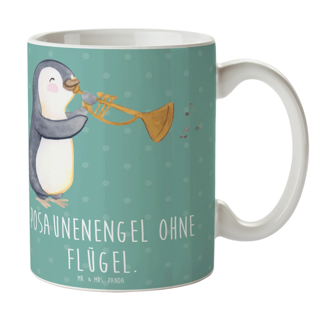 Tasse Engel Posaune Bürotasse, Geschenktasse, Keramiktasse, Tasse, Kaffeetasse, Porzellantasse, Tasse mit Motiven, Tasse mit Zitaten, Teetasse, Instrumente, Geschenke Musiker, Musikliebhaber
