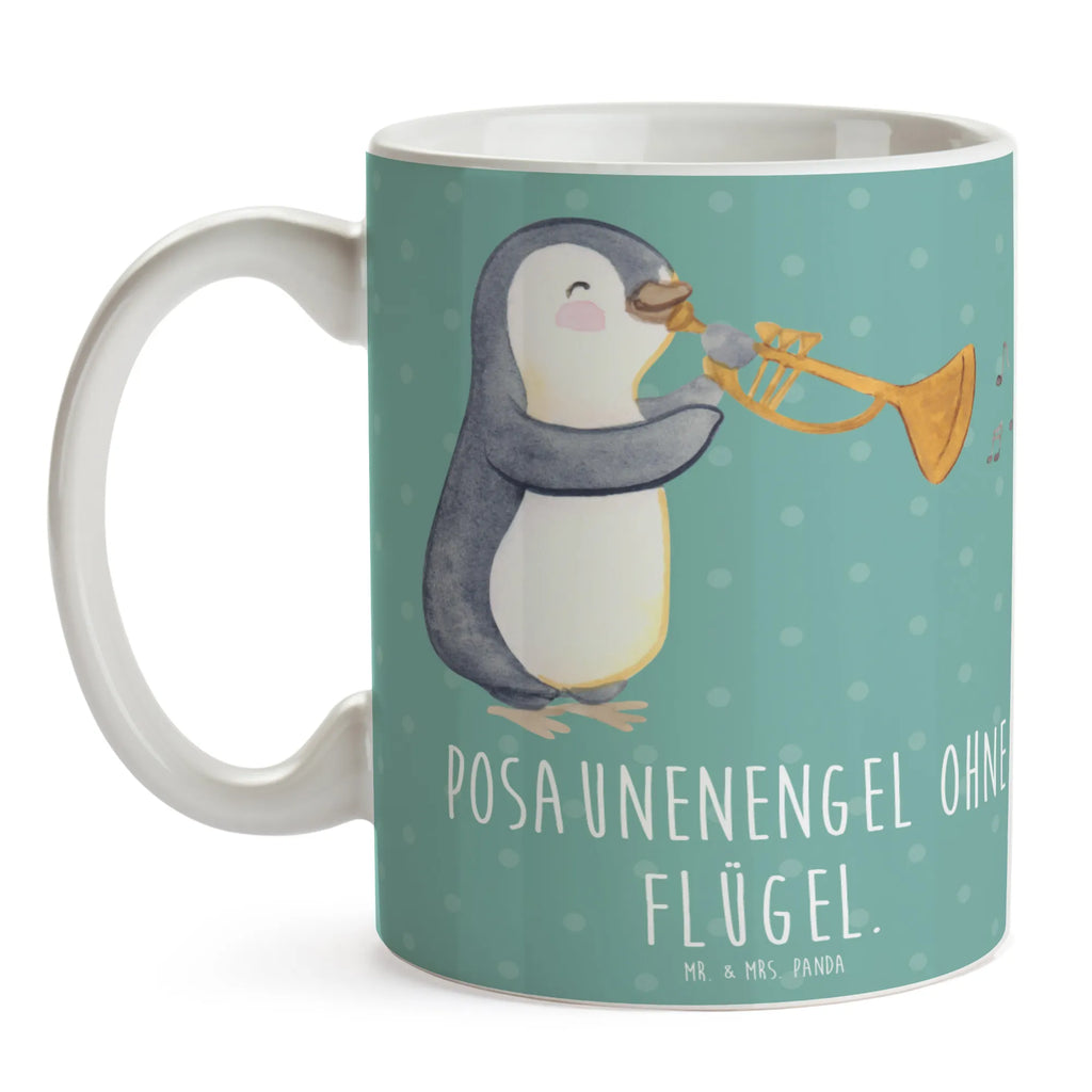 Tasse Engel Posaune Bürotasse, Geschenktasse, Keramiktasse, Tasse, Kaffeetasse, Porzellantasse, Tasse mit Motiven, Tasse mit Zitaten, Teetasse, Instrumente, Geschenke Musiker, Musikliebhaber