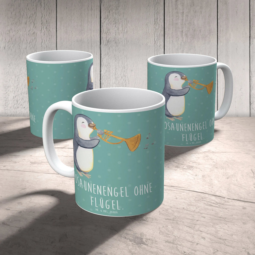 Tasse Engel Posaune Bürotasse, Geschenktasse, Keramiktasse, Tasse, Kaffeetasse, Porzellantasse, Tasse mit Motiven, Tasse mit Zitaten, Teetasse, Instrumente, Geschenke Musiker, Musikliebhaber