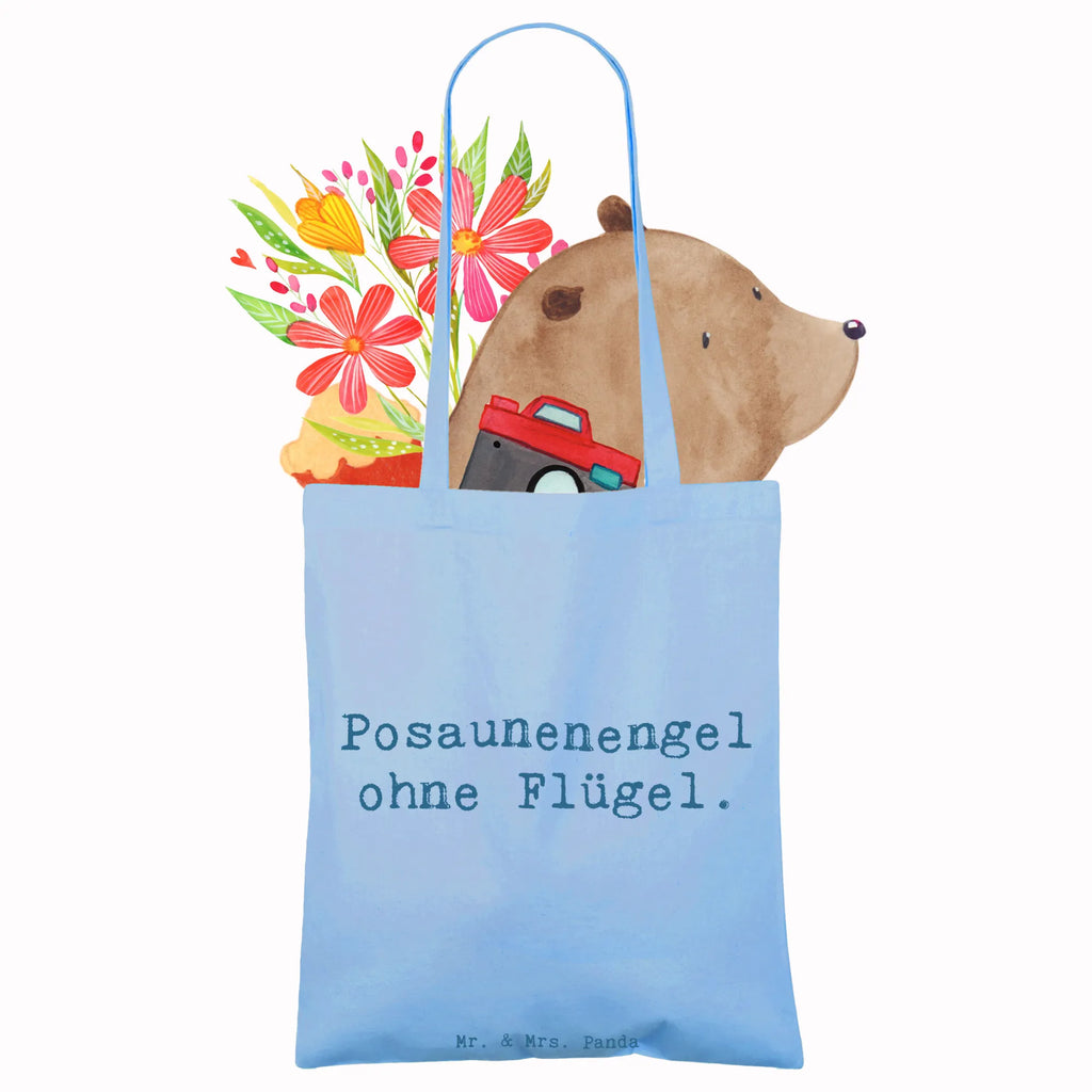 Tragetasche Spruch Engel Posaune Einkaufstasche, Laptoptasche, Beuteltasche, Umhängetasche, Schultertasche, Jutebeutel, Shopper, Badetasche, Beutel, Jutetasche, Stoffbeutel, Stofftasche, Einkaufstüte, Tasche, Tragetasche, Strandtasche, Instrumente, Geschenke Musiker, Musikliebhaber