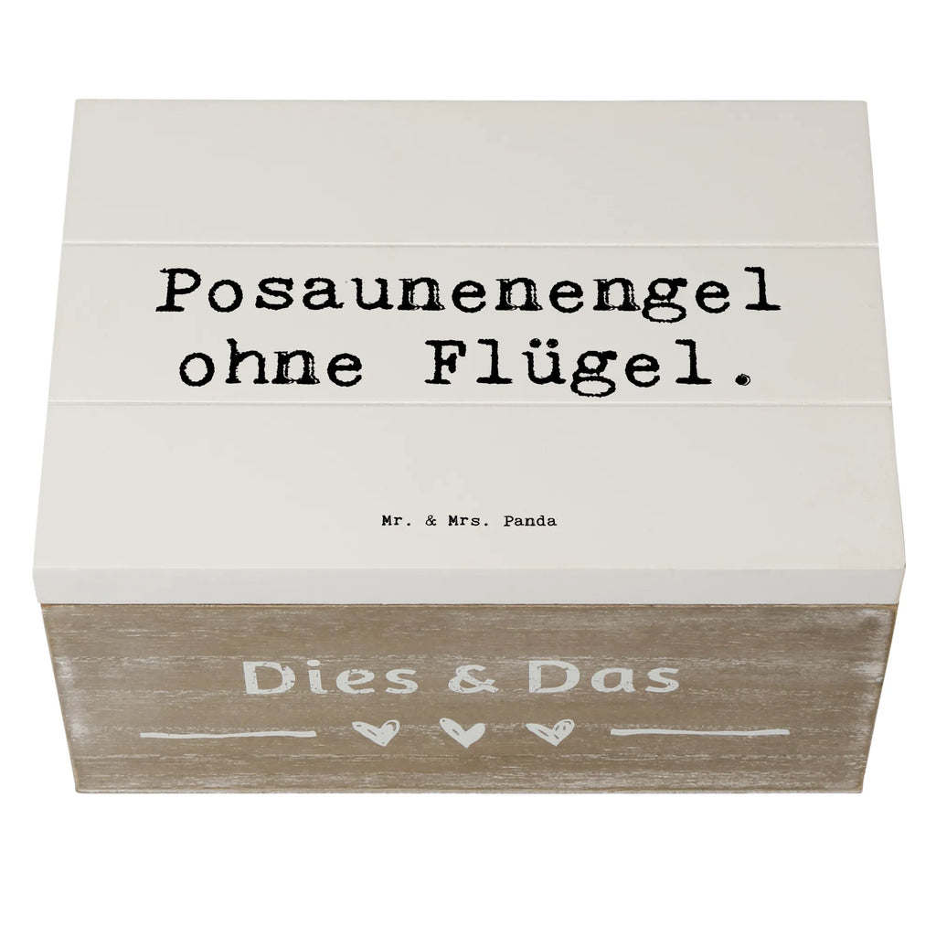 Holzkiste Spruch Engel Posaune Holzkiste, Geschenkbox, XXL, Geschenkdose, Schatulle, Erinnerungskiste, Erinnerungsbox, Truhe, Kiste, Schatzkiste, Aufbewahrungsbox, Dekokiste, Instrumente, Geschenke Musiker, Musikliebhaber