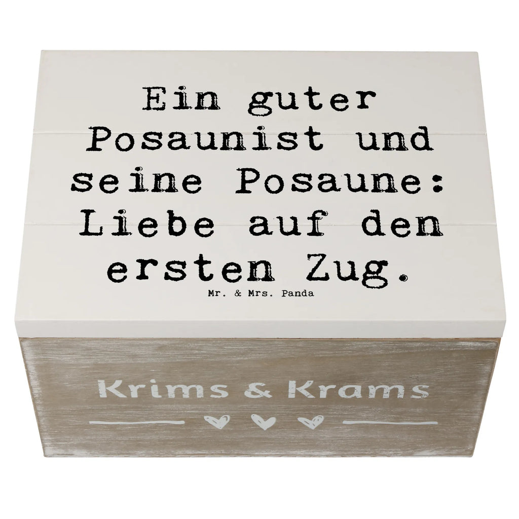 Holzkiste Spruch Posaune Liebe Dekokiste, Holzkiste, Geschenkdose, Schatulle, Geschenkbox, Erinnerungsbox, XXL, Erinnerungskiste, Truhe, Aufbewahrungsbox, Kiste, Schatzkiste, Instrumente, Geschenke Musiker, Musikliebhaber