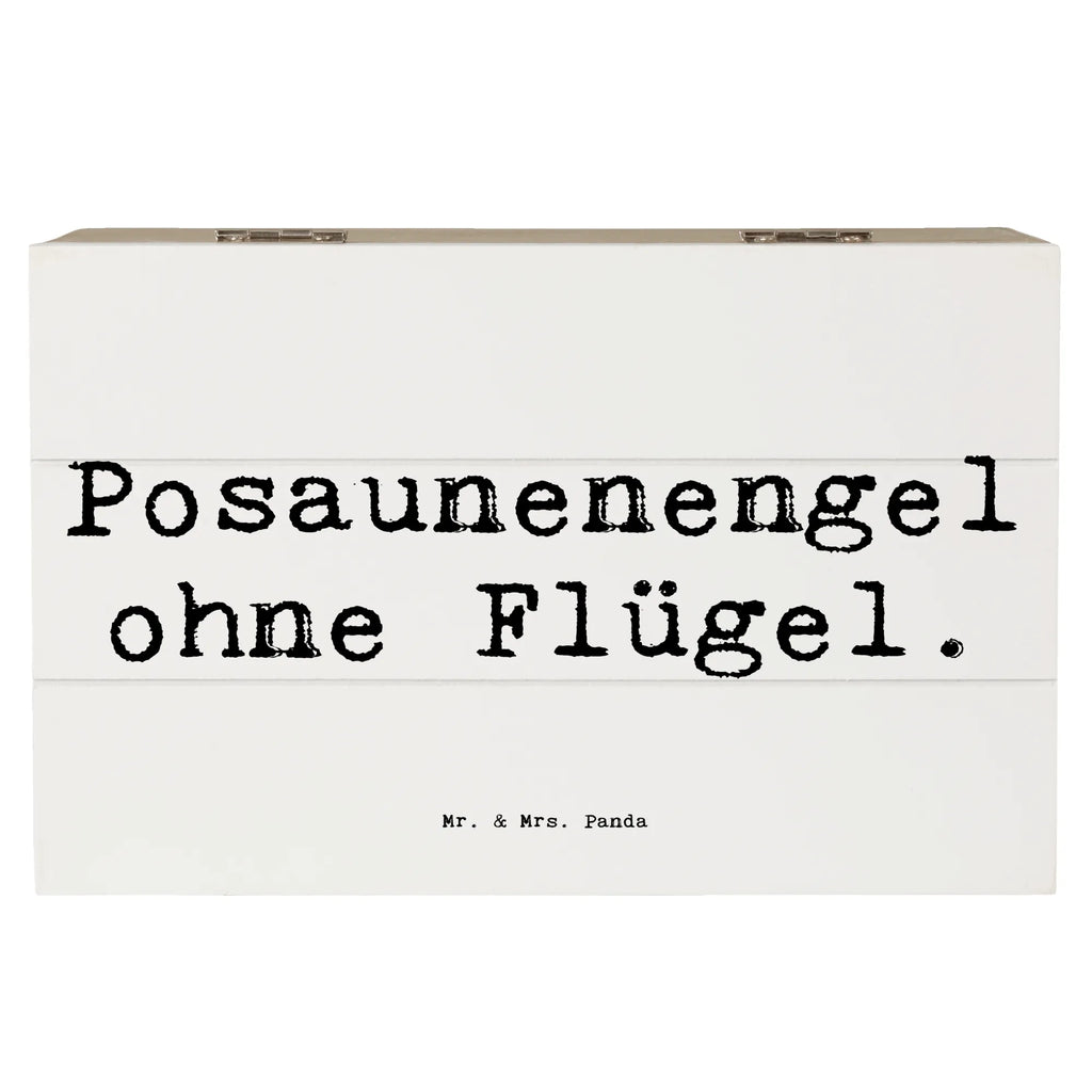 Holzkiste Spruch Engel Posaune Holzkiste, Geschenkbox, XXL, Geschenkdose, Schatulle, Erinnerungskiste, Erinnerungsbox, Truhe, Kiste, Schatzkiste, Aufbewahrungsbox, Dekokiste, Instrumente, Geschenke Musiker, Musikliebhaber