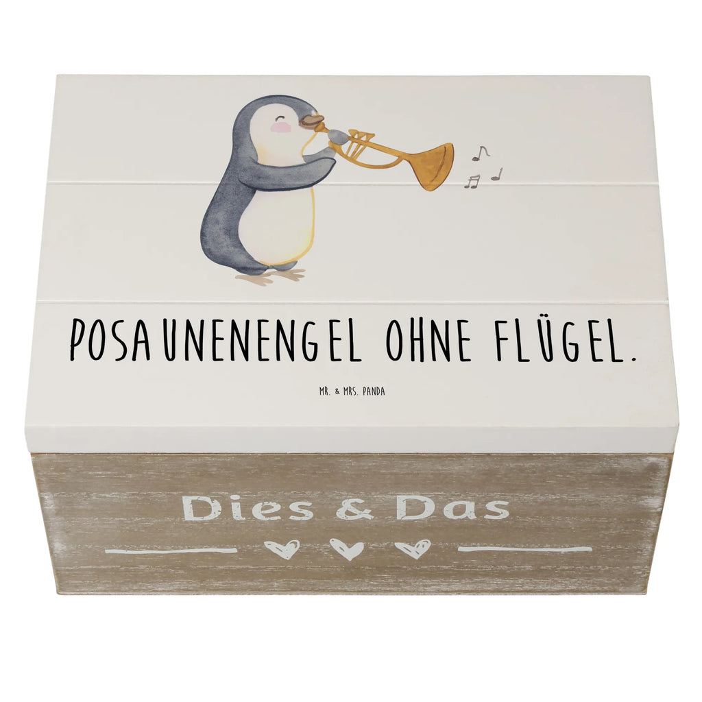Wooden chest Posaunenengel ohne Flügel. Kiste, Truhe, XXL, Geschenkbox, Erinnerungsbox, Holzkiste, Schatulle, Erinnerungskiste, Aufbewahrungsbox, Schatzkiste, Dekokiste, Geschenkdose, Instrumente, Geschenke Musiker, Musikliebhaber
