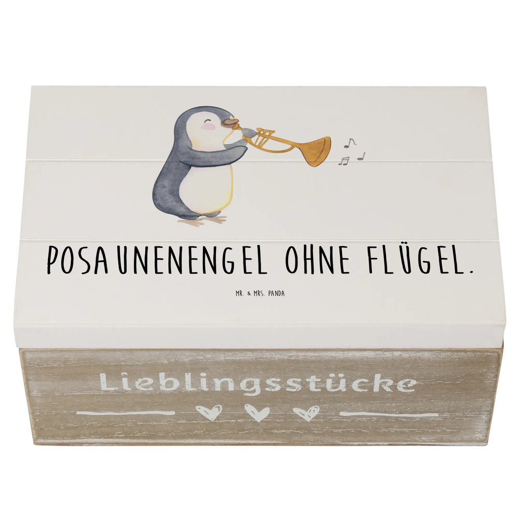 Wooden chest Posaunenengel ohne Flügel. Kiste, Truhe, XXL, Geschenkbox, Erinnerungsbox, Holzkiste, Schatulle, Erinnerungskiste, Aufbewahrungsbox, Schatzkiste, Dekokiste, Geschenkdose, Instrumente, Geschenke Musiker, Musikliebhaber