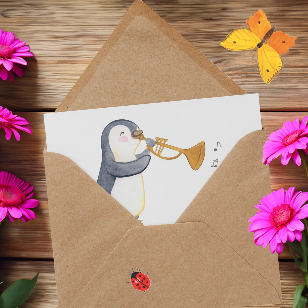 Deluxe Karte Posaune Liebe Geburtstagskarte, Karte, Einladungskarte, Grußkarte, Glückwunschkarte, Klappkarte, Hochzeitskarte, Hochwertige Grußkarte, Hochwertige Klappkarte, Instrumente, Geschenke Musiker, Musikliebhaber