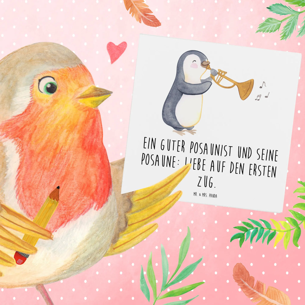 Deluxe Karte Posaune Liebe Geburtstagskarte, Karte, Einladungskarte, Grußkarte, Glückwunschkarte, Klappkarte, Hochzeitskarte, Hochwertige Grußkarte, Hochwertige Klappkarte, Instrumente, Geschenke Musiker, Musikliebhaber