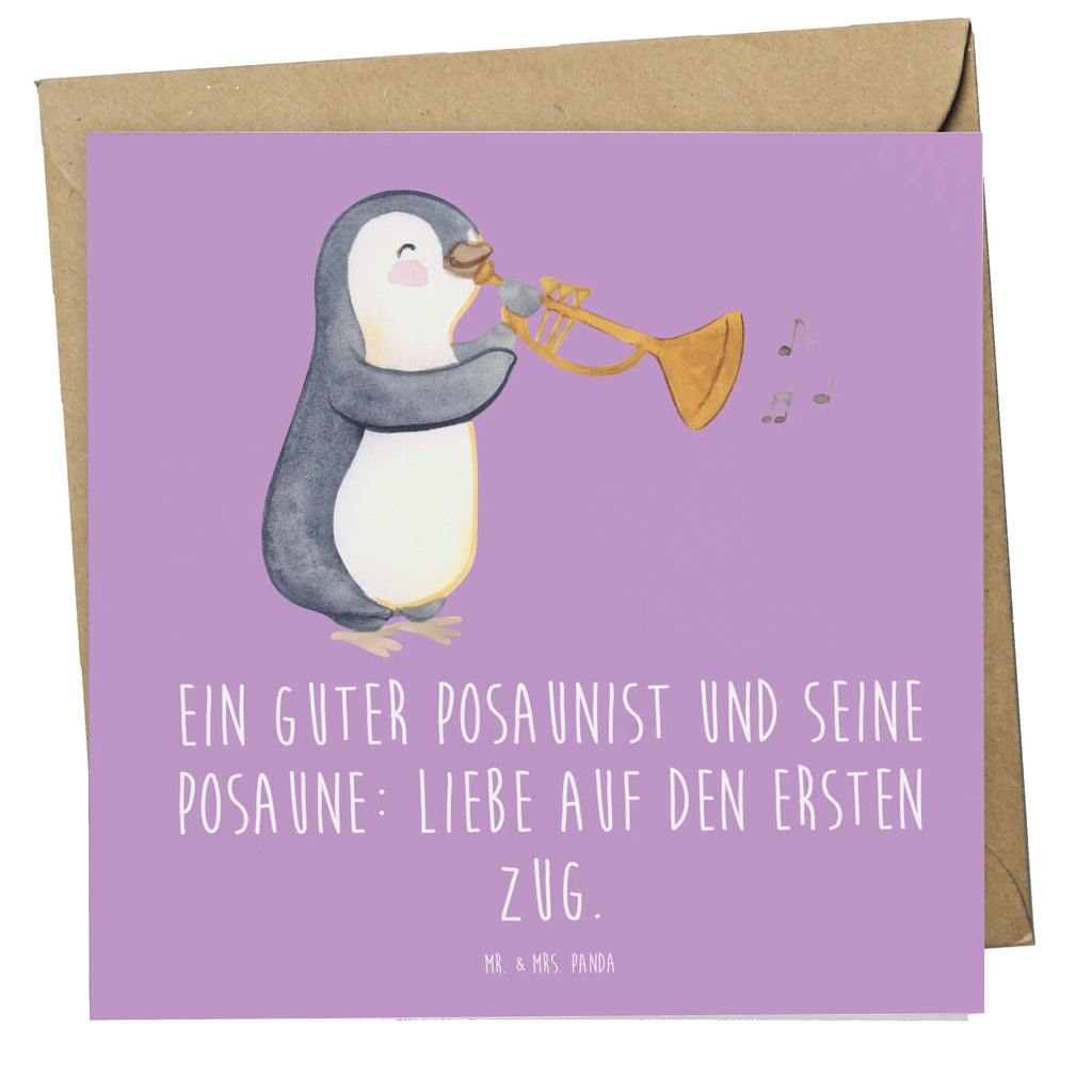 Deluxe Karte Posaune Liebe Geburtstagskarte, Karte, Einladungskarte, Grußkarte, Glückwunschkarte, Klappkarte, Hochzeitskarte, Hochwertige Grußkarte, Hochwertige Klappkarte, Instrumente, Geschenke Musiker, Musikliebhaber