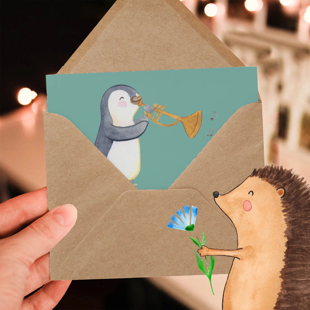 Deluxe Karte Posaune Liebe Geburtstagskarte, Karte, Einladungskarte, Grußkarte, Glückwunschkarte, Klappkarte, Hochzeitskarte, Hochwertige Grußkarte, Hochwertige Klappkarte, Instrumente, Geschenke Musiker, Musikliebhaber