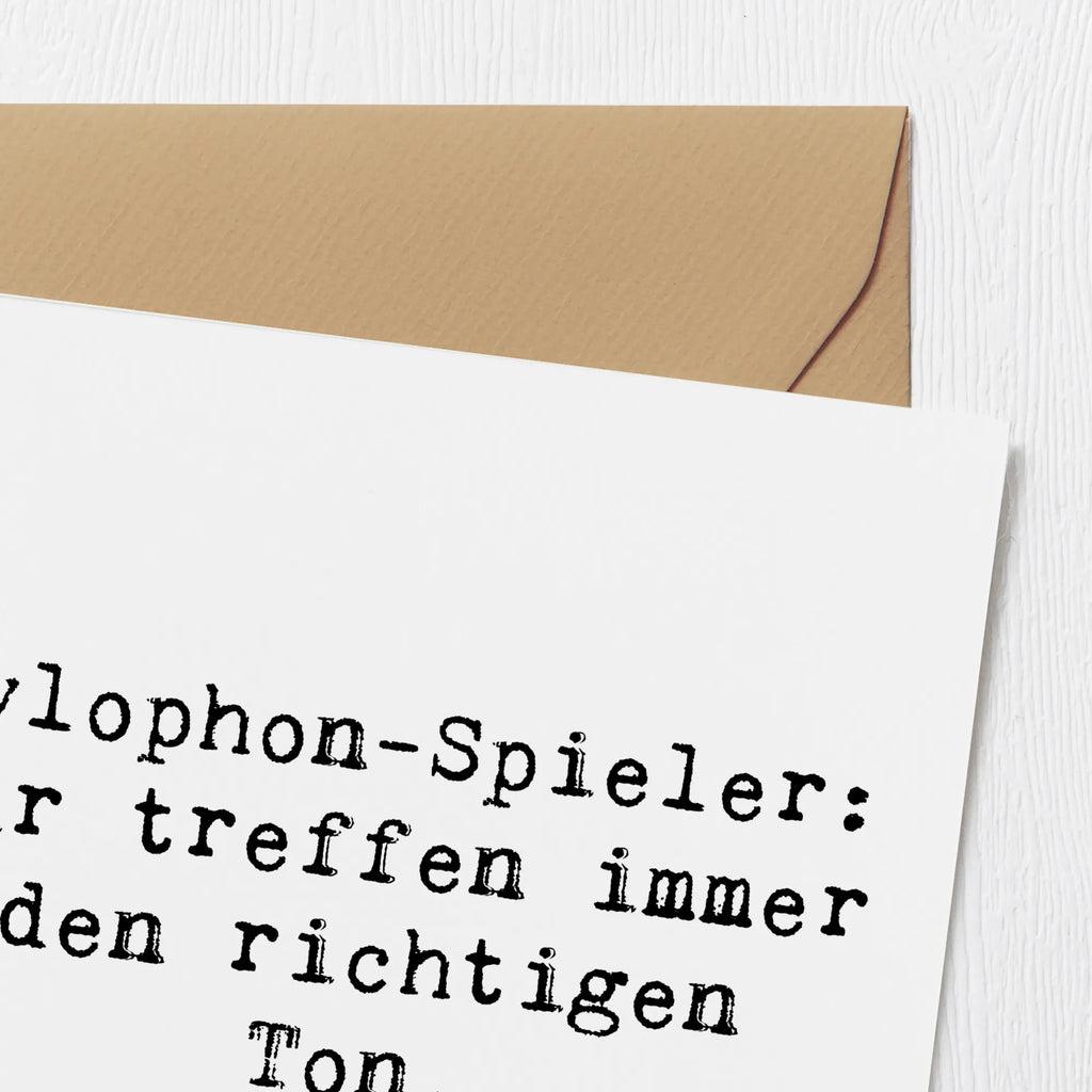 Deluxe Karte Spruch Xylophon Melodie Klappkarte, Karte, Geburtstagskarte, Glückwunschkarte, Hochwertige Grußkarte, Grußkarte, Hochzeitskarte, Hochwertige Klappkarte, Einladungskarte, Instrumente, Geschenke Musiker, Musikliebhaber