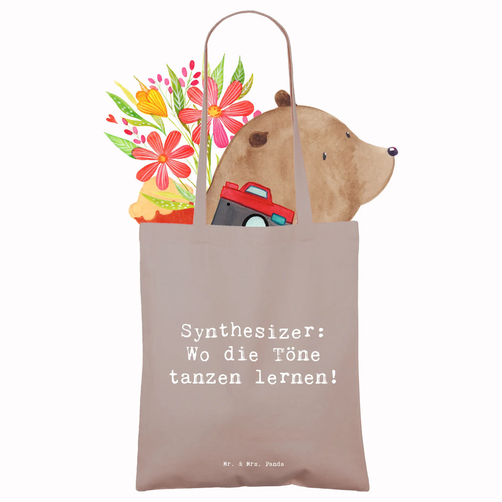 Tote bag Saying Synthesizer: Wo die Töne tanzen lernen! Stoffbeutel, Beutel, Einkaufstüte, Laptoptasche, Badetasche, Beuteltasche, Shopper, Tasche, Stofftasche, Strandtasche, Jutebeutel, Schultertasche, Umhängetasche, Einkaufstasche, Tragetasche, Jutetasche, Instrumente, Geschenke Musiker, Musikliebhaber