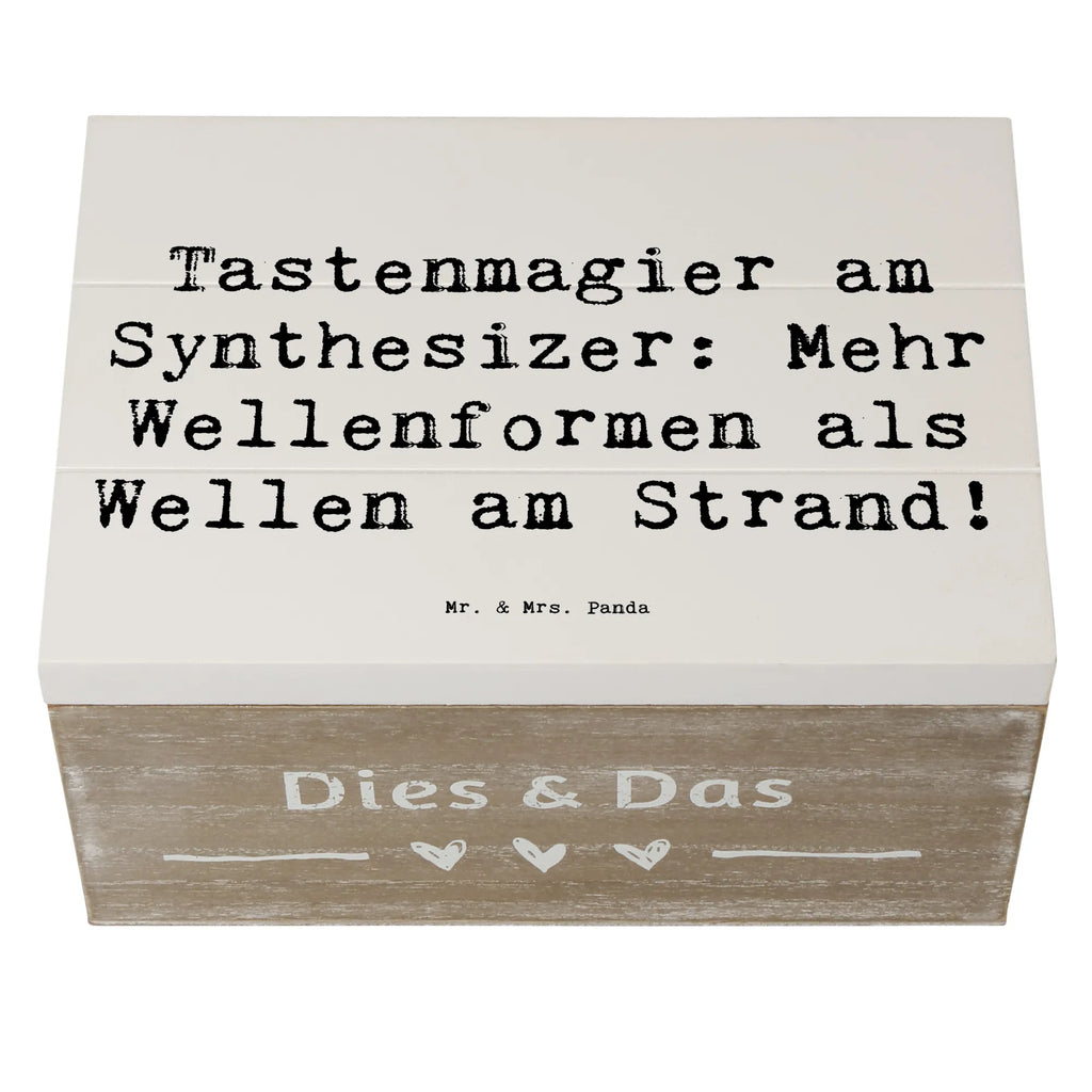 Holzkiste Spruch Synthesizer Magie Aufbewahrungsbox, Holzkiste, Dekokiste, XXL, Erinnerungsbox, Schatulle, Schatzkiste, Kiste, Geschenkbox, Geschenkdose, Erinnerungskiste, Truhe, Instrumente, Geschenke Musiker, Musikliebhaber