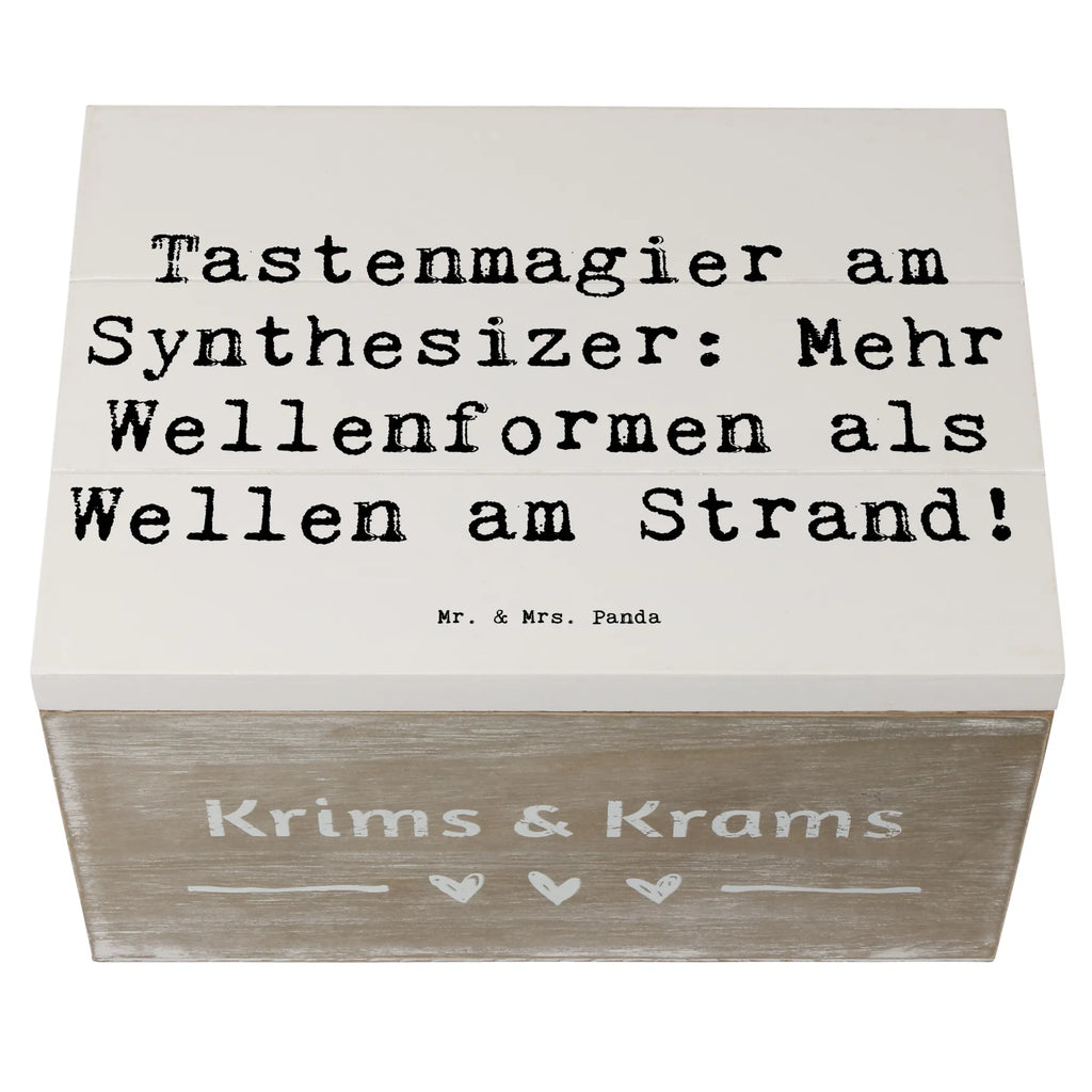 Holzkiste Spruch Synthesizer Magie Aufbewahrungsbox, Holzkiste, Dekokiste, XXL, Erinnerungsbox, Schatulle, Schatzkiste, Kiste, Geschenkbox, Geschenkdose, Erinnerungskiste, Truhe, Instrumente, Geschenke Musiker, Musikliebhaber