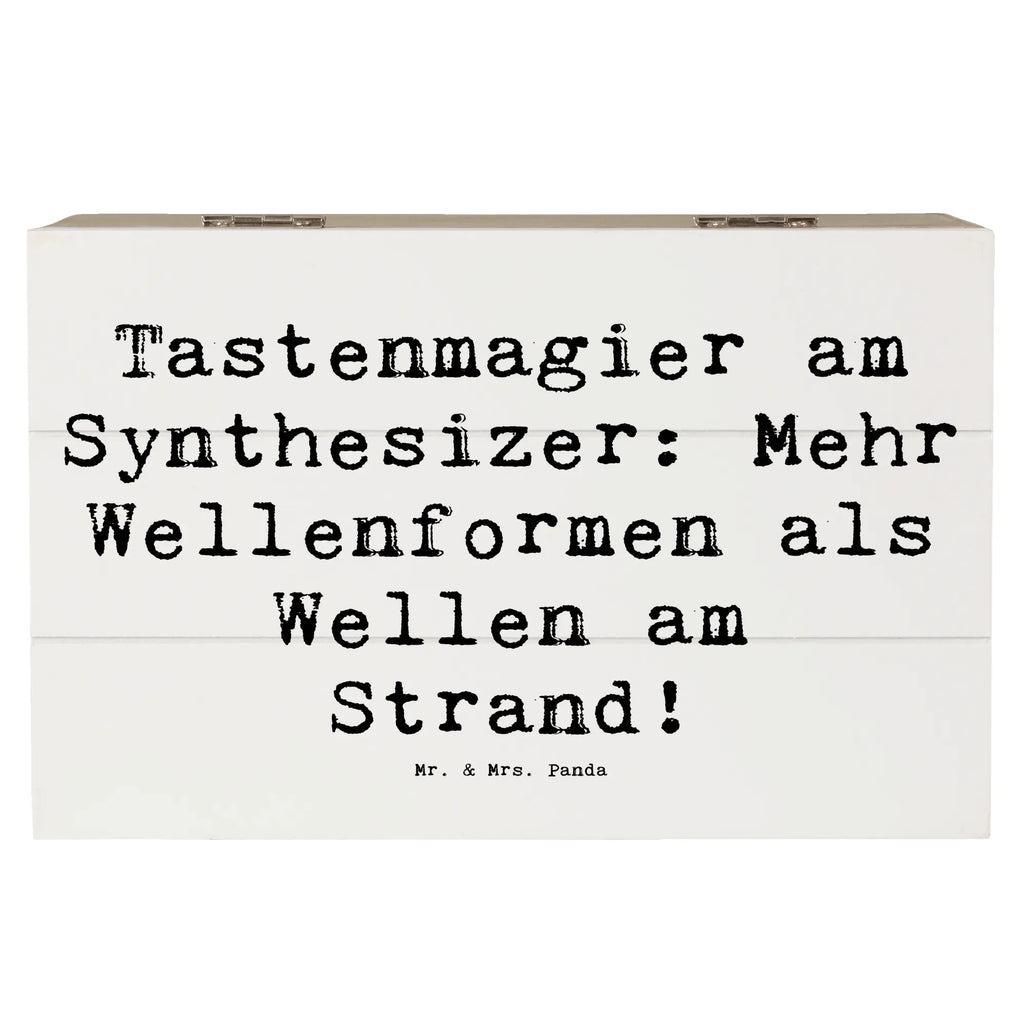 Holzkiste Spruch Synthesizer Magie Aufbewahrungsbox, Holzkiste, Dekokiste, XXL, Erinnerungsbox, Schatulle, Schatzkiste, Kiste, Geschenkbox, Geschenkdose, Erinnerungskiste, Truhe, Instrumente, Geschenke Musiker, Musikliebhaber