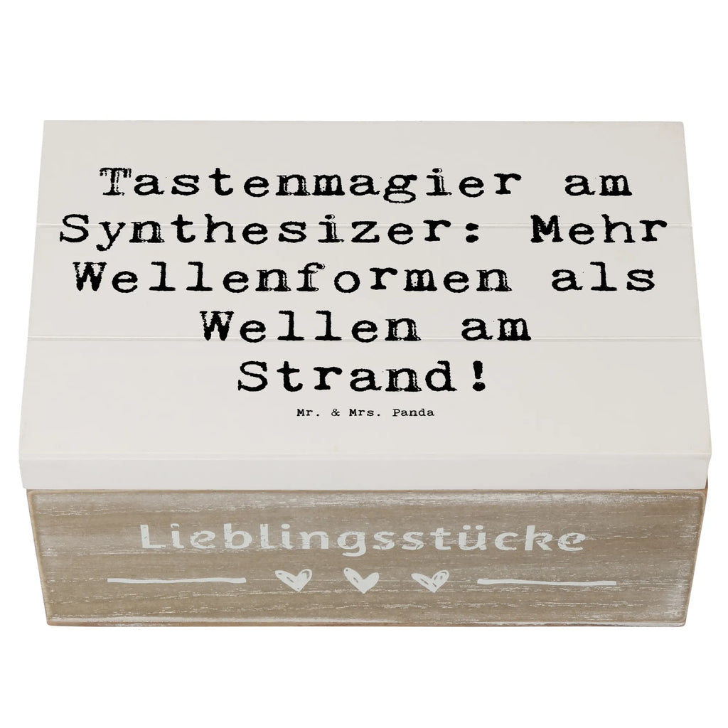 Holzkiste Spruch Synthesizer Magie Aufbewahrungsbox, Holzkiste, Dekokiste, XXL, Erinnerungsbox, Schatulle, Schatzkiste, Kiste, Geschenkbox, Geschenkdose, Erinnerungskiste, Truhe, Instrumente, Geschenke Musiker, Musikliebhaber