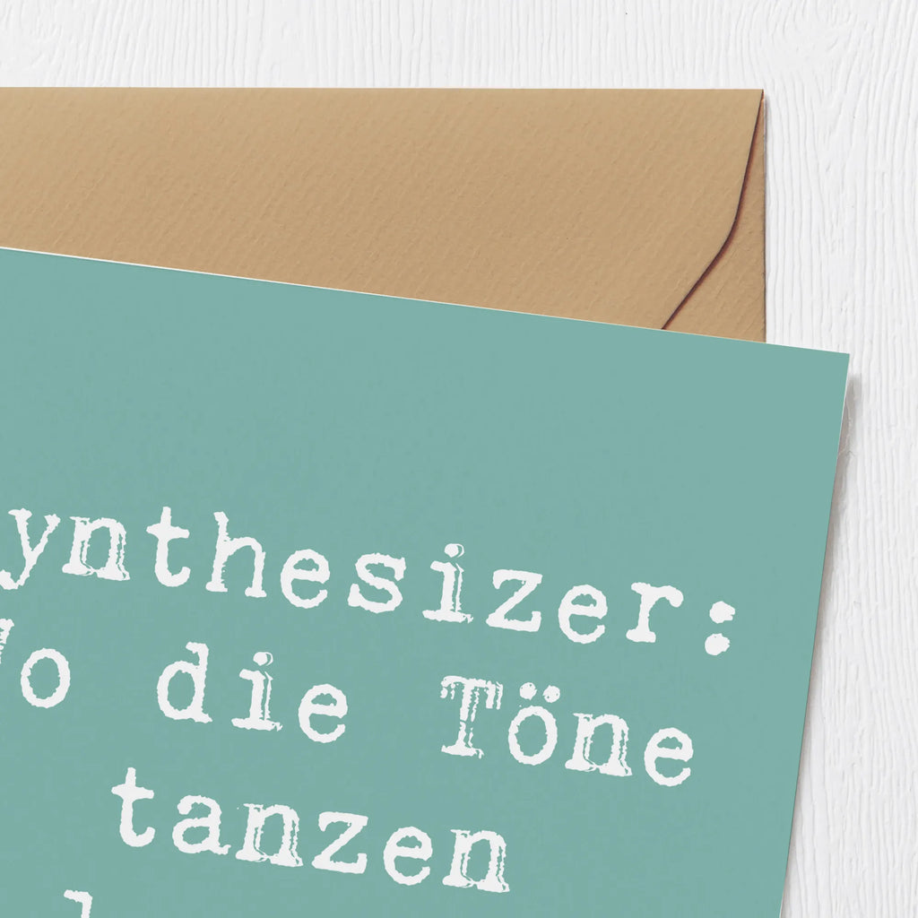 Deluxe Karte Spruch Synthesizer Tanz Geburtstagskarte, Hochzeitskarte, Grußkarte, Einladungskarte, Karte, Klappkarte, Glückwunschkarte, Hochwertige Klappkarte, Hochwertige Grußkarte, Instrumente, Geschenke Musiker, Musikliebhaber