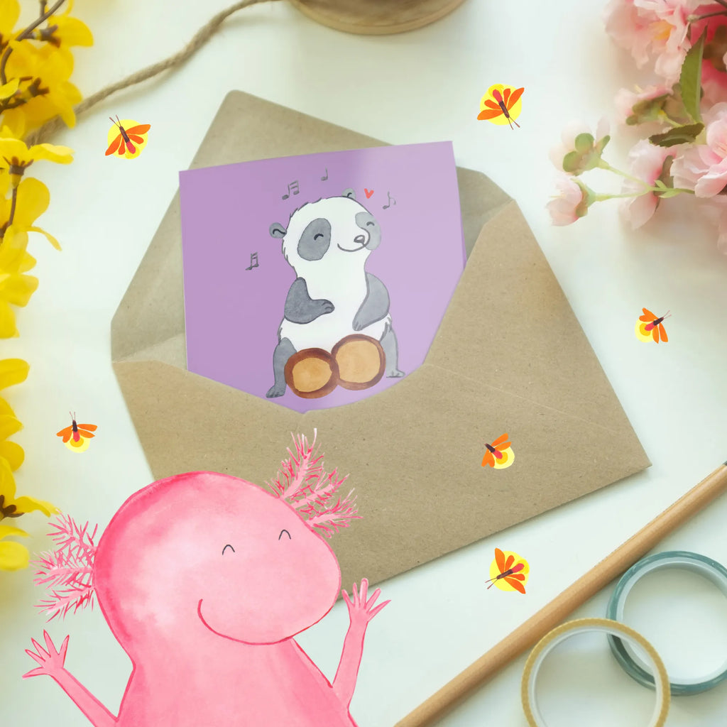 Greetings card Djembe-Player: Ich klopfe nicht an, ich trommle rein! Ansichtskarten, Grußkarte, Karte, Hochzeitskarte, Geburtstagskarte, Glückwunschkarte, Klappkarte, Einladungskarte, Instrumente, Geschenke Musiker, Musikliebhaber