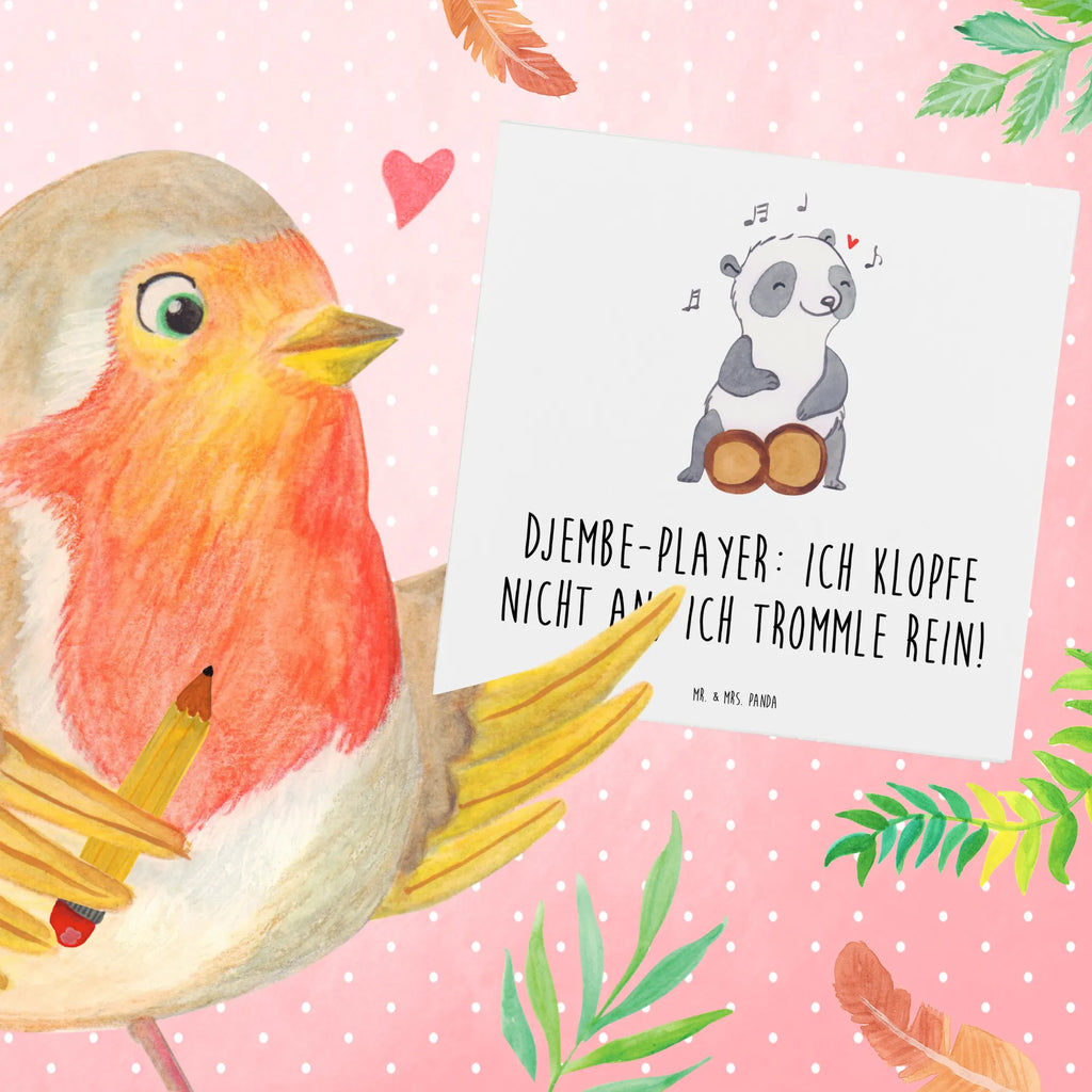 Deluxe Card Djembe-Player: Ich klopfe nicht an, ich trommle rein! Glückwunschkarte, Hochwertige Klappkarte, Hochwertige Grußkarte, Grußkarte, Hochzeitskarte, Karte, Klappkarte, Einladungskarte, Geburtstagskarte, Instrumente, Geschenke Musiker, Musikliebhaber