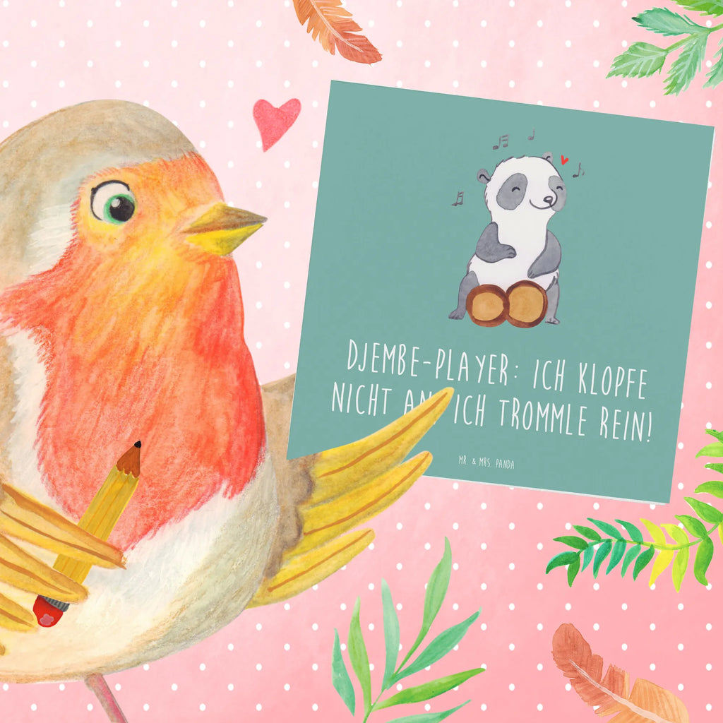 Deluxe Card Djembe-Player: Ich klopfe nicht an, ich trommle rein! Glückwunschkarte, Hochwertige Klappkarte, Hochwertige Grußkarte, Grußkarte, Hochzeitskarte, Karte, Klappkarte, Einladungskarte, Geburtstagskarte, Instrumente, Geschenke Musiker, Musikliebhaber