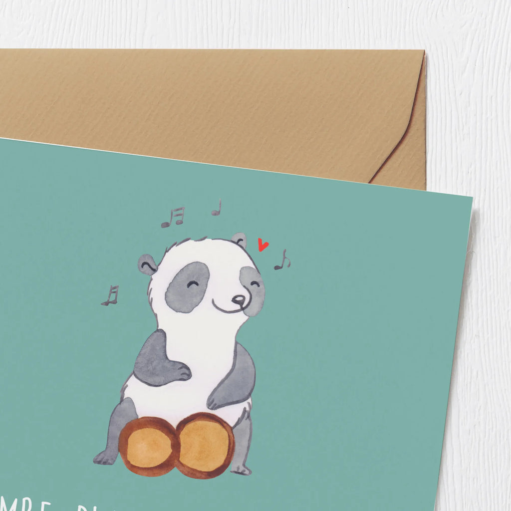 Deluxe Card Djembe-Player: Ich klopfe nicht an, ich trommle rein! Glückwunschkarte, Hochwertige Klappkarte, Hochwertige Grußkarte, Grußkarte, Hochzeitskarte, Karte, Klappkarte, Einladungskarte, Geburtstagskarte, Instrumente, Geschenke Musiker, Musikliebhaber