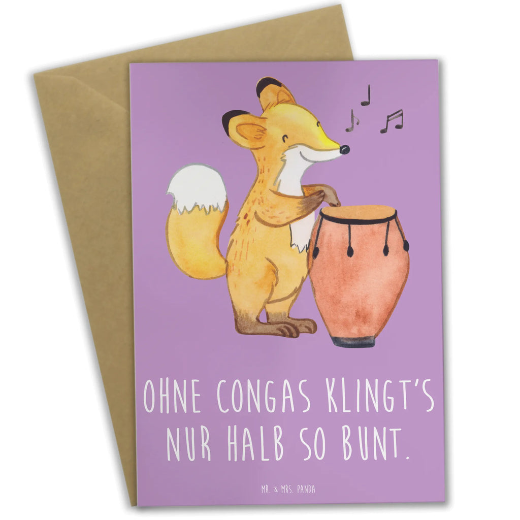 Greetings card Ohne Congas klingt's nur halb so bunt. Geburtstagskarte, Glückwunschkarte, Grußkarte, Einladungskarte, Ansichtskarten, Klappkarte, Hochzeitskarte, Karte, Instrumente, Geschenke Musiker, Musikliebhaber