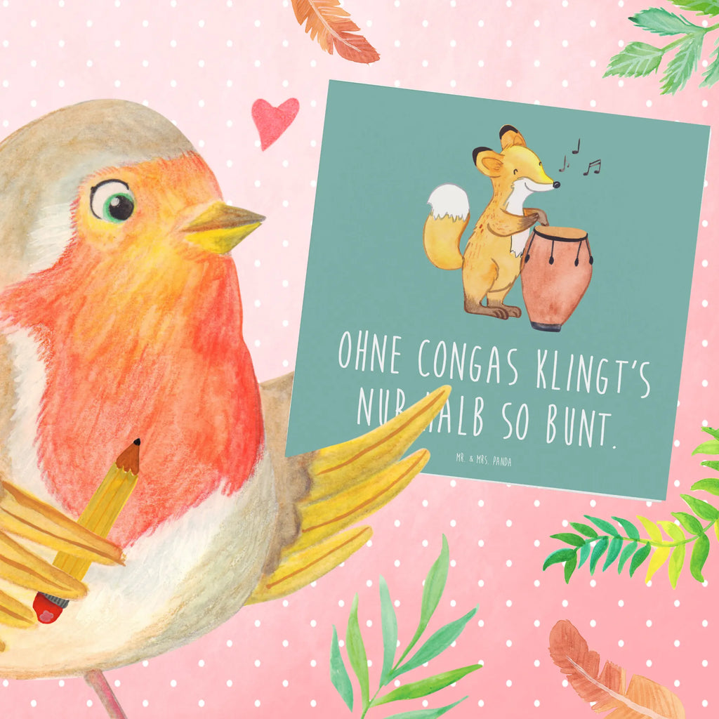 Deluxe Card Ohne Congas klingt's nur halb so bunt. Glückwunschkarte, Grußkarte, Karte, Hochzeitskarte, Einladungskarte, Hochwertige Grußkarte, Klappkarte, Hochwertige Klappkarte, Geburtstagskarte, Instrumente, Geschenke Musiker, Musikliebhaber