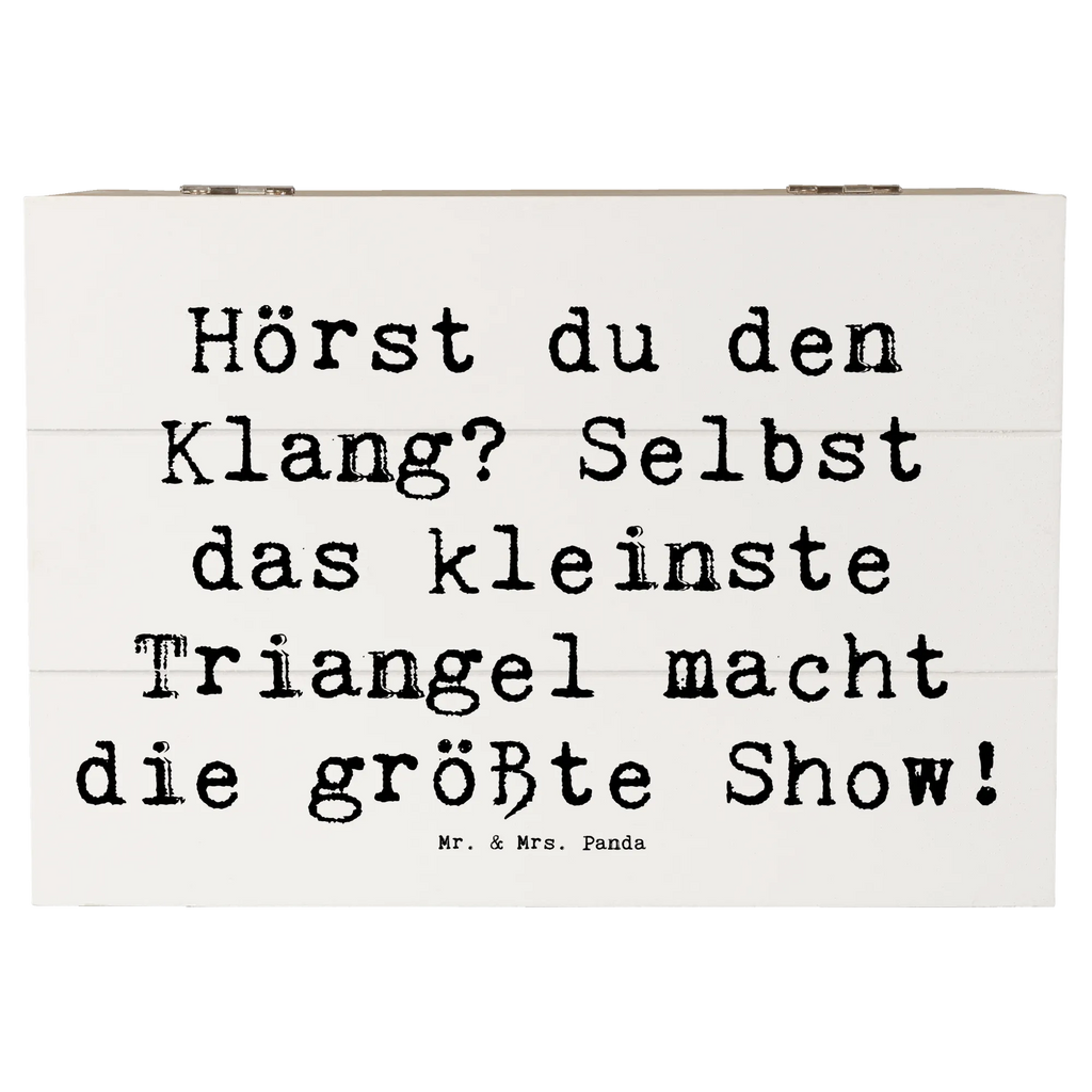 Holzkiste Spruch Triangel Klang Truhe, Kiste, Schatzkiste, Holzkiste, XXL, Aufbewahrungsbox, Erinnerungskiste, Geschenkdose, Schatulle, Geschenkbox, Dekokiste, Erinnerungsbox, Instrumente, Geschenke Musiker, Musikliebhaber
