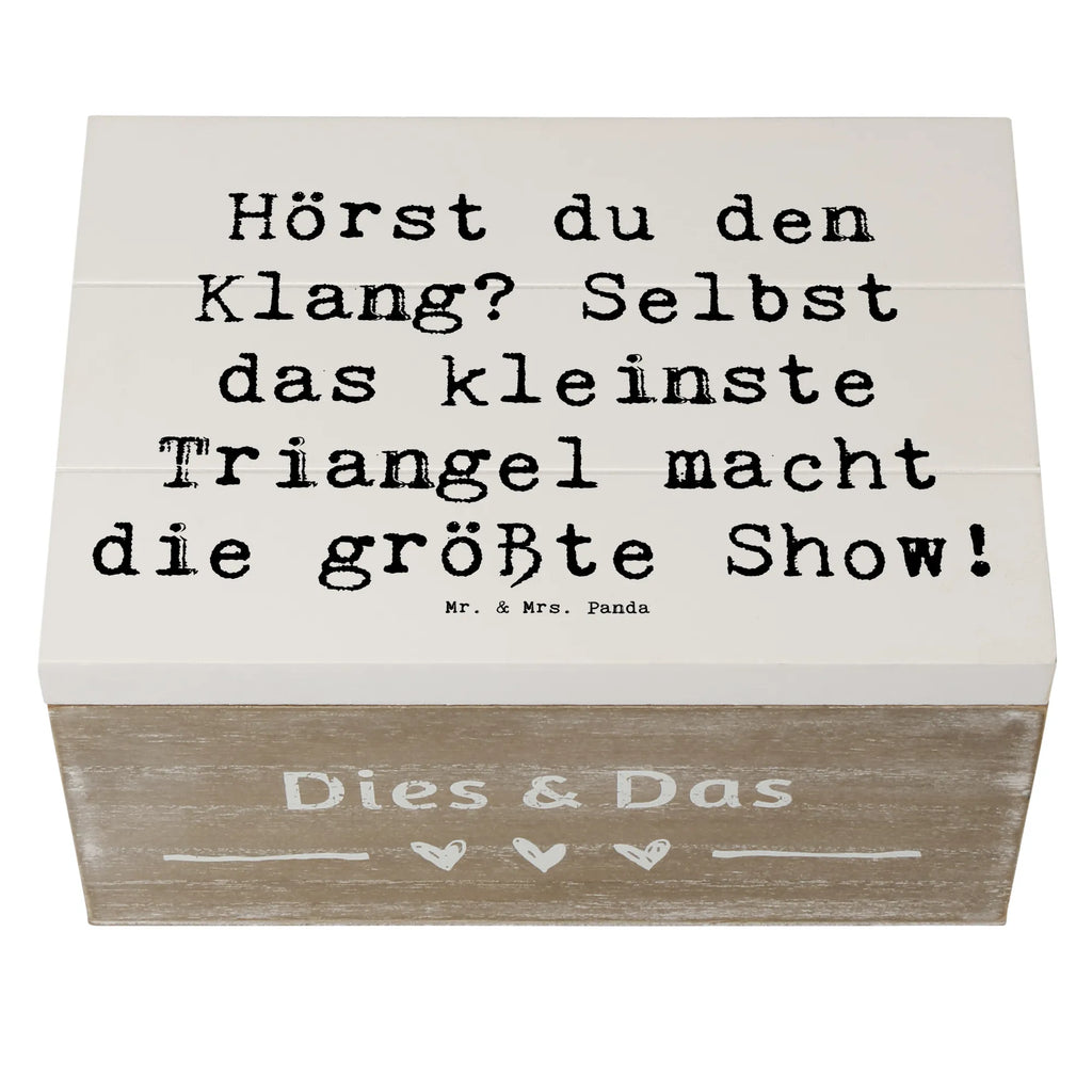 Holzkiste Spruch Triangel Klang Truhe, Kiste, Schatzkiste, Holzkiste, XXL, Aufbewahrungsbox, Erinnerungskiste, Geschenkdose, Schatulle, Geschenkbox, Dekokiste, Erinnerungsbox, Instrumente, Geschenke Musiker, Musikliebhaber
