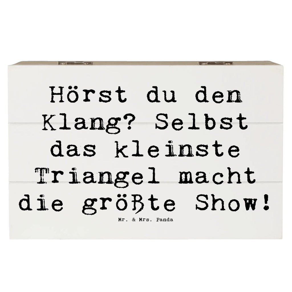 Holzkiste Spruch Triangel Klang Truhe, Kiste, Schatzkiste, Holzkiste, XXL, Aufbewahrungsbox, Erinnerungskiste, Geschenkdose, Schatulle, Geschenkbox, Dekokiste, Erinnerungsbox, Instrumente, Geschenke Musiker, Musikliebhaber