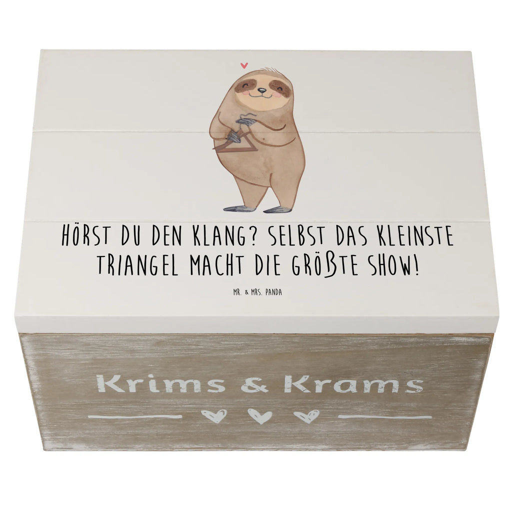 Wooden chest Hörst du den Klang? Selbst das kleinste Triangel macht die größte Show! Holzkiste, Dekokiste, Geschenkbox, Erinnerungskiste, Erinnerungsbox, Schatzkiste, Geschenkdose, Truhe, Aufbewahrungsbox, Kiste, XXL, Schatulle, Instrumente, Geschenke Musiker, Musikliebhaber
