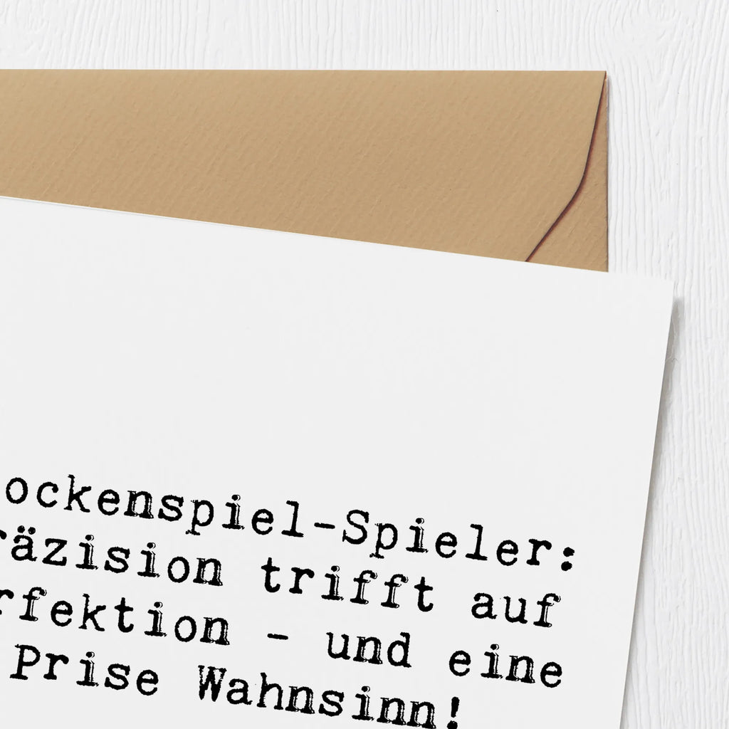 Deluxe Karte Spruch Glockenspiel Kultur Geburtstagskarte, Grußkarte, Klappkarte, Hochwertige Grußkarte, Einladungskarte, Hochzeitskarte, Hochwertige Klappkarte, Glückwunschkarte, Karte, Instrumente, Geschenke Musiker, Musikliebhaber