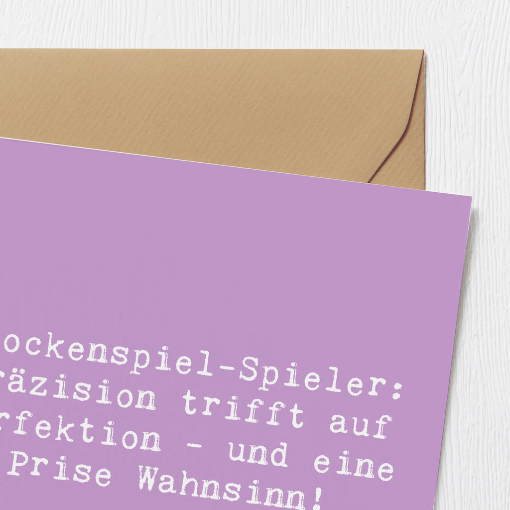 Deluxe Karte Spruch Glockenspiel Kultur Geburtstagskarte, Grußkarte, Klappkarte, Hochwertige Grußkarte, Einladungskarte, Hochzeitskarte, Hochwertige Klappkarte, Glückwunschkarte, Karte, Instrumente, Geschenke Musiker, Musikliebhaber