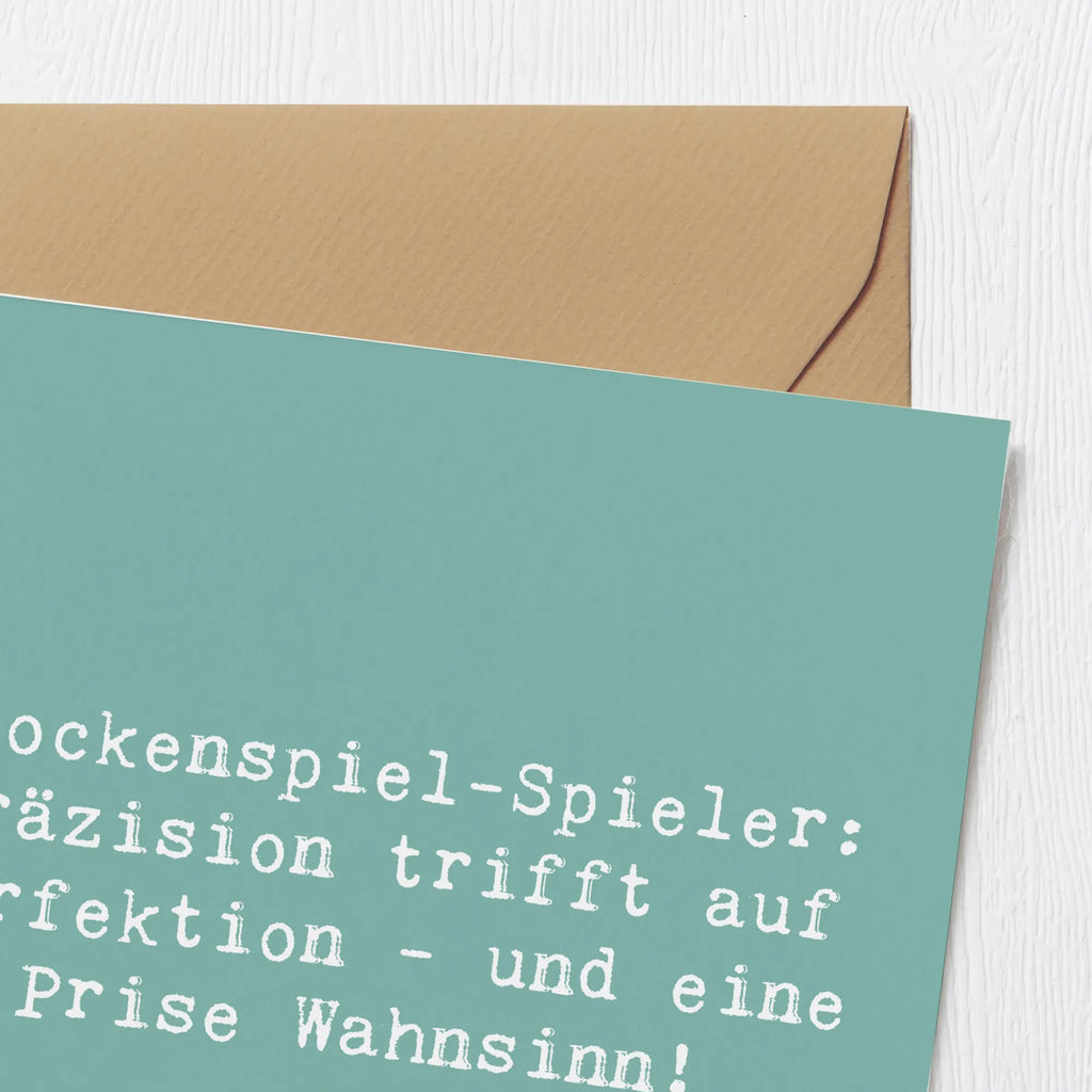 Deluxe Karte Spruch Glockenspiel Kultur Geburtstagskarte, Grußkarte, Klappkarte, Hochwertige Grußkarte, Einladungskarte, Hochzeitskarte, Hochwertige Klappkarte, Glückwunschkarte, Karte, Instrumente, Geschenke Musiker, Musikliebhaber