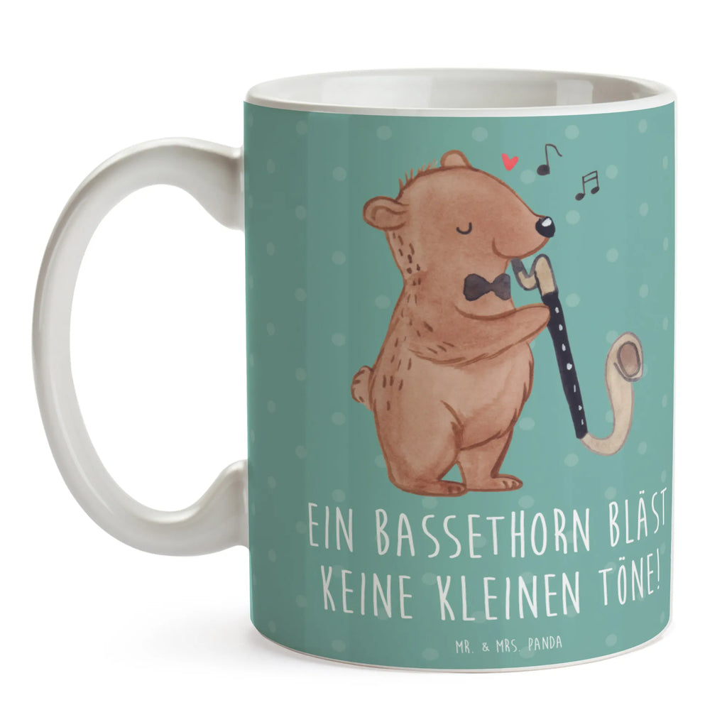 Mug Ein Bassethorn bläst keine kleinen Töne! Porzellantasse, Teetasse, Tasse mit Motiven, Tasse mit Zitaten, Geschenktasse, Bürotasse, Keramiktasse, Kaffeetasse, Tasse, Instrumente, Geschenke Musiker, Musikliebhaber