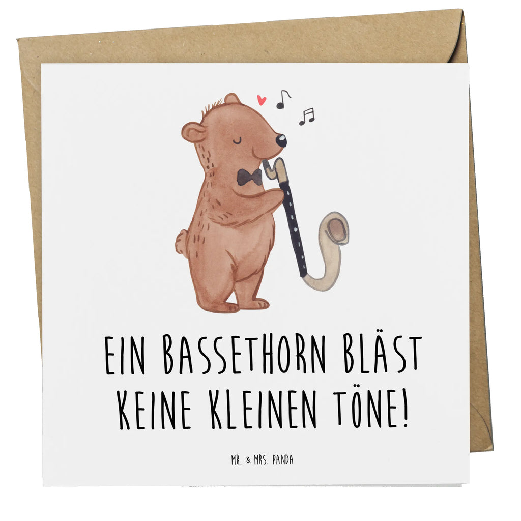 Deluxe Card Ein Bassethorn bläst keine kleinen Töne! Einladungskarte, Karte, Hochwertige Grußkarte, Grußkarte, Hochzeitskarte, Geburtstagskarte, Klappkarte, Glückwunschkarte, Hochwertige Klappkarte, Instrumente, Geschenke Musiker, Musikliebhaber