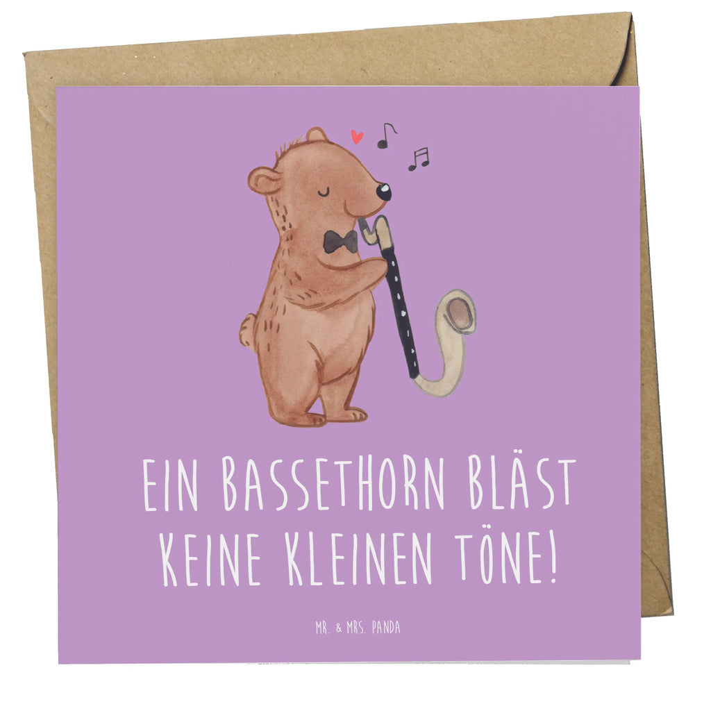 Deluxe Card Ein Bassethorn bläst keine kleinen Töne! Einladungskarte, Karte, Hochwertige Grußkarte, Grußkarte, Hochzeitskarte, Geburtstagskarte, Klappkarte, Glückwunschkarte, Hochwertige Klappkarte, Instrumente, Geschenke Musiker, Musikliebhaber
