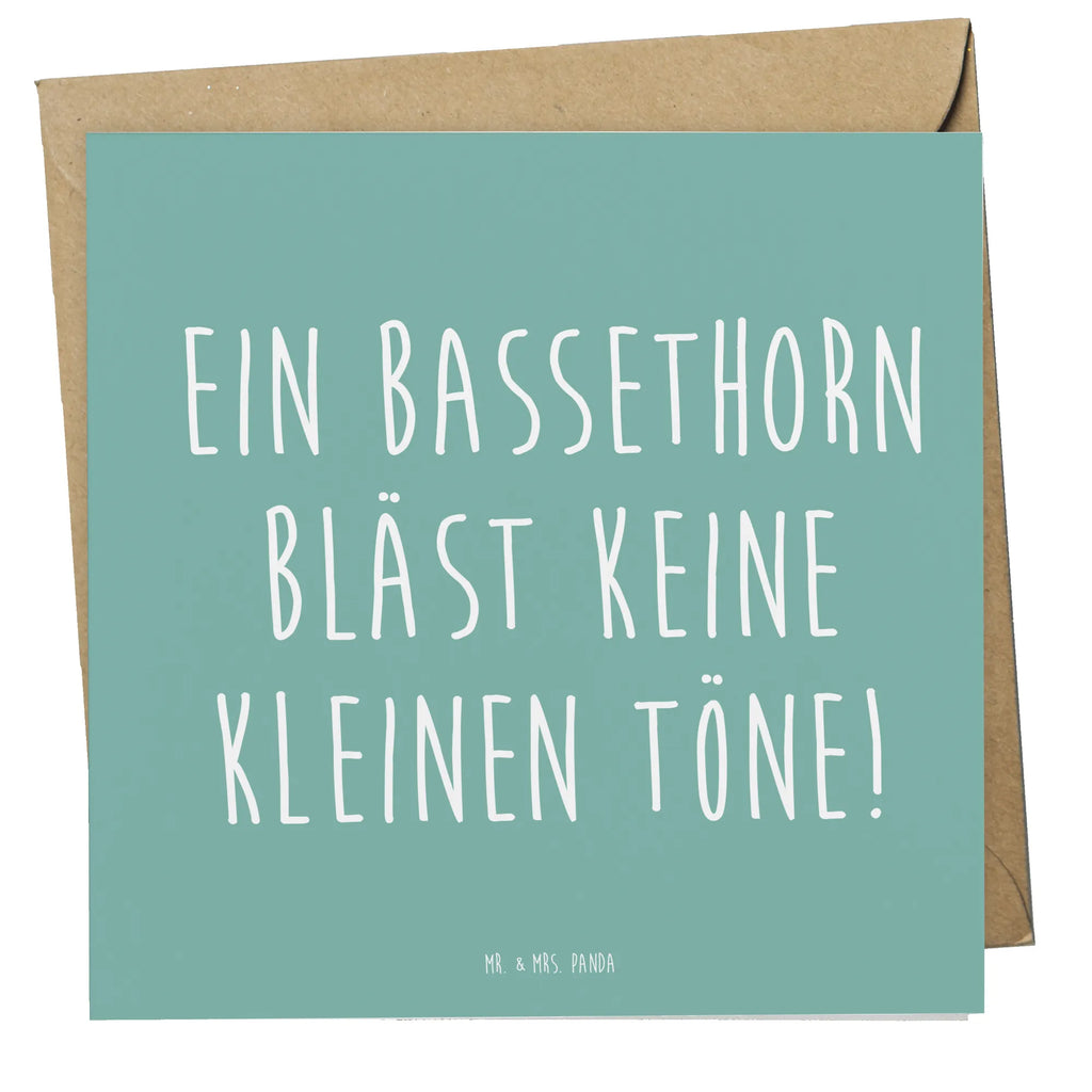 Deluxe Card Ein Bassethorn bläst keine kleinen Töne! Einladungskarte, Karte, Hochwertige Grußkarte, Grußkarte, Hochzeitskarte, Geburtstagskarte, Klappkarte, Glückwunschkarte, Hochwertige Klappkarte, Instrumente, Geschenke Musiker, Musikliebhaber