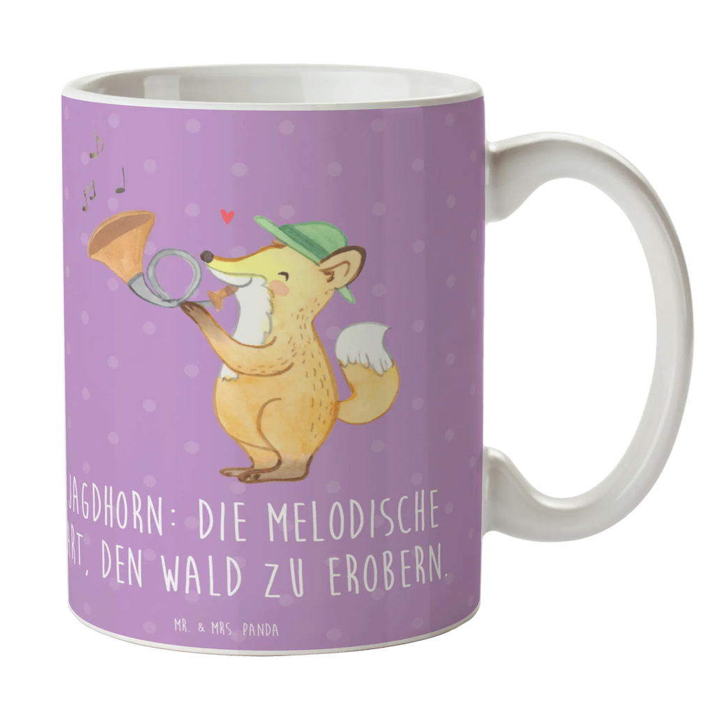 Tasse Jagdhorn Magie Tasse, Keramiktasse, Geschenktasse, Tasse mit Zitaten, Porzellantasse, Bürotasse, Kaffeetasse, Tasse mit Motiven, Teetasse, Instrumente, Geschenke Musiker, Musikliebhaber