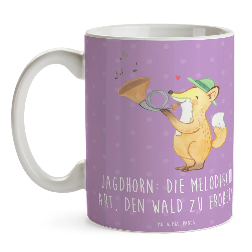 Tasse Jagdhorn Magie Tasse, Keramiktasse, Geschenktasse, Tasse mit Zitaten, Porzellantasse, Bürotasse, Kaffeetasse, Tasse mit Motiven, Teetasse, Instrumente, Geschenke Musiker, Musikliebhaber