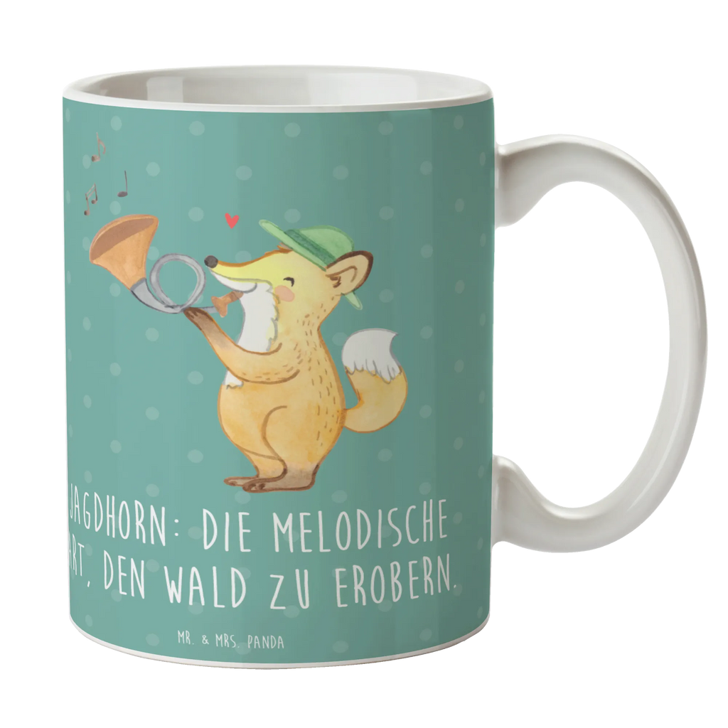 Tasse Jagdhorn Magie Tasse, Keramiktasse, Geschenktasse, Tasse mit Zitaten, Porzellantasse, Bürotasse, Kaffeetasse, Tasse mit Motiven, Teetasse, Instrumente, Geschenke Musiker, Musikliebhaber